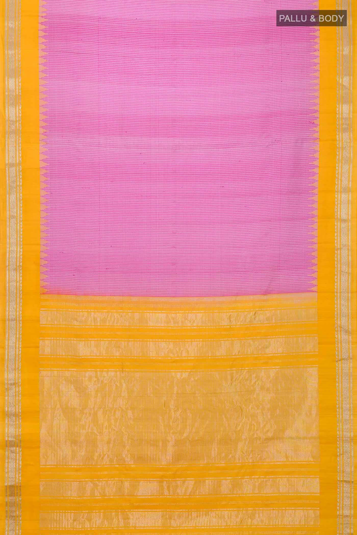 Pink Gadwal Silk Saree