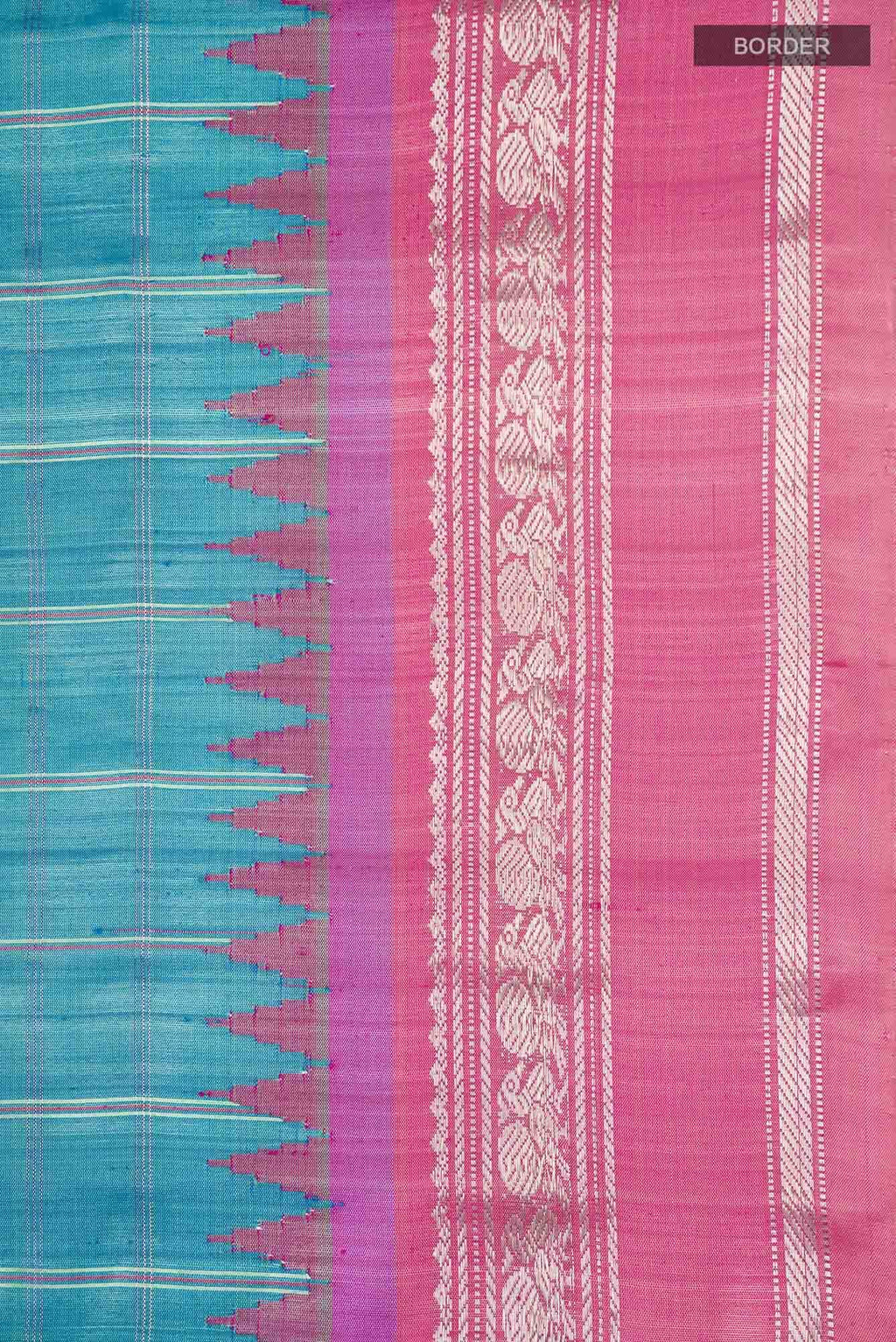 Blue Gadwal Silk Saree