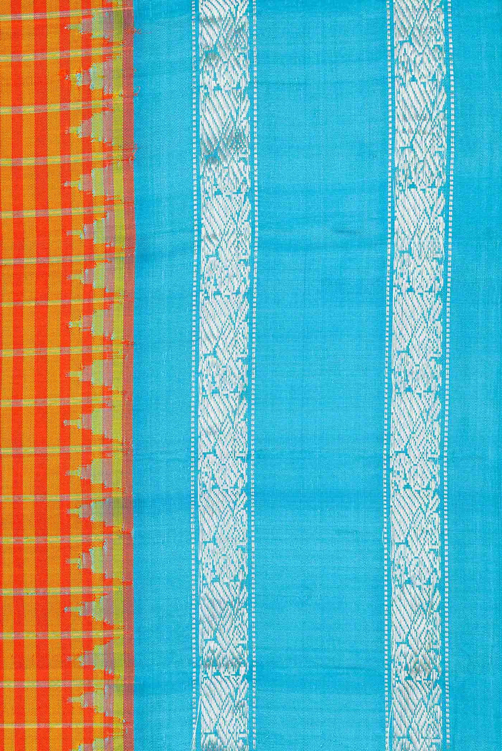 Mustard Dual Tone Gadwal Silk Saree