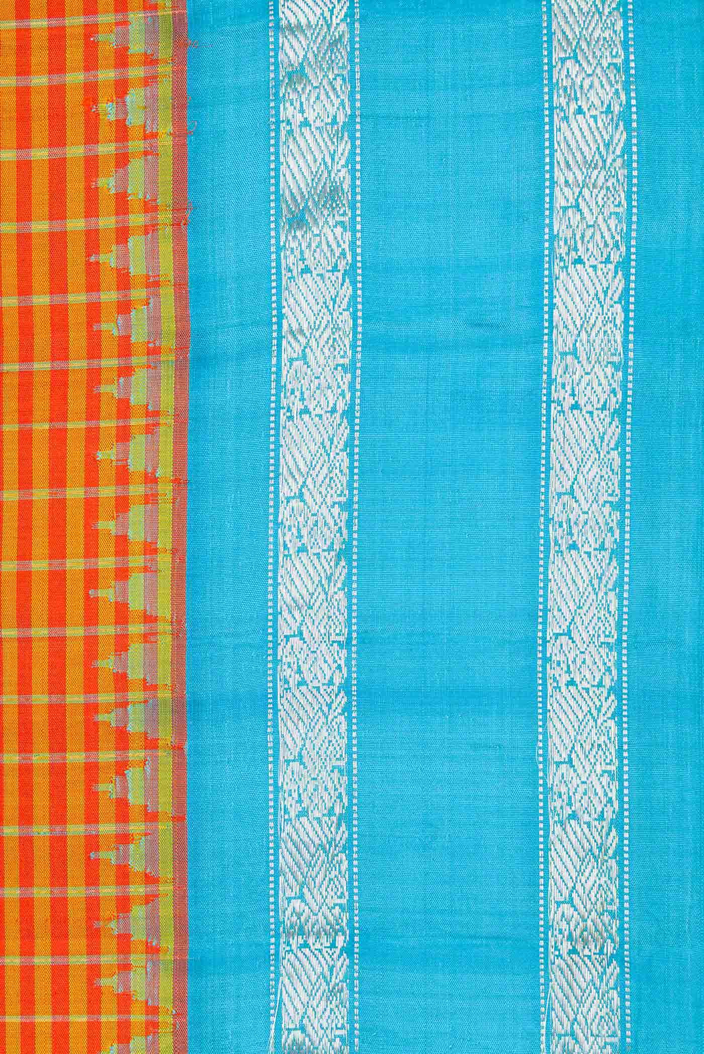 Mustard Dual Tone Gadwal Silk Saree