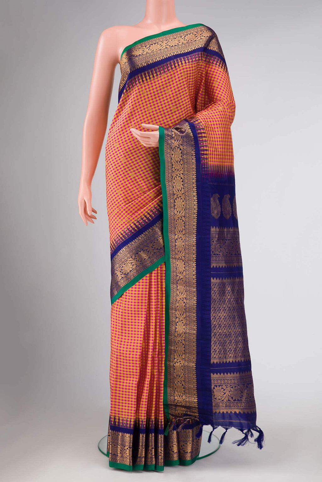 Multi Gadwal Silk Saree