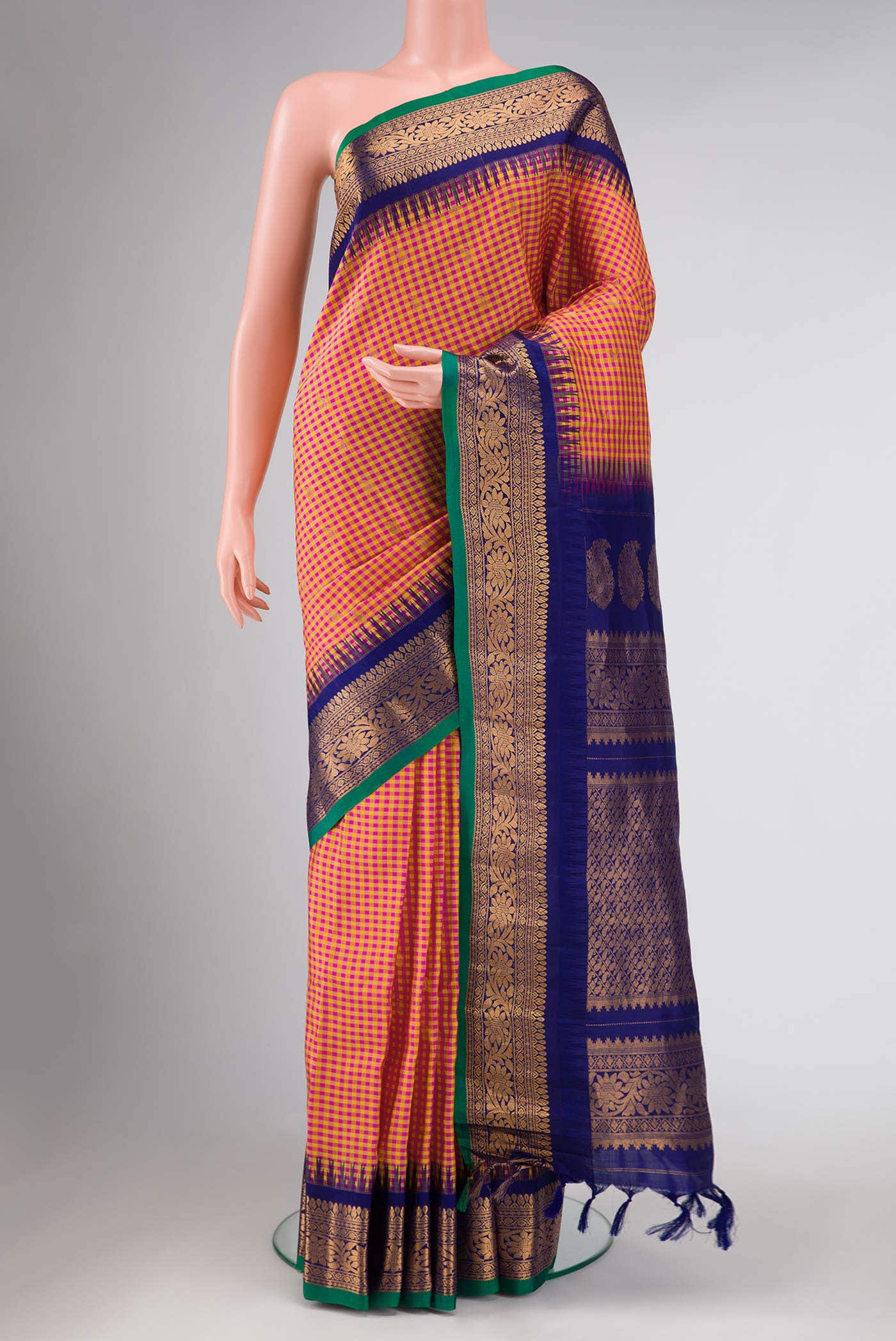 Multi Gadwal Silk Saree
