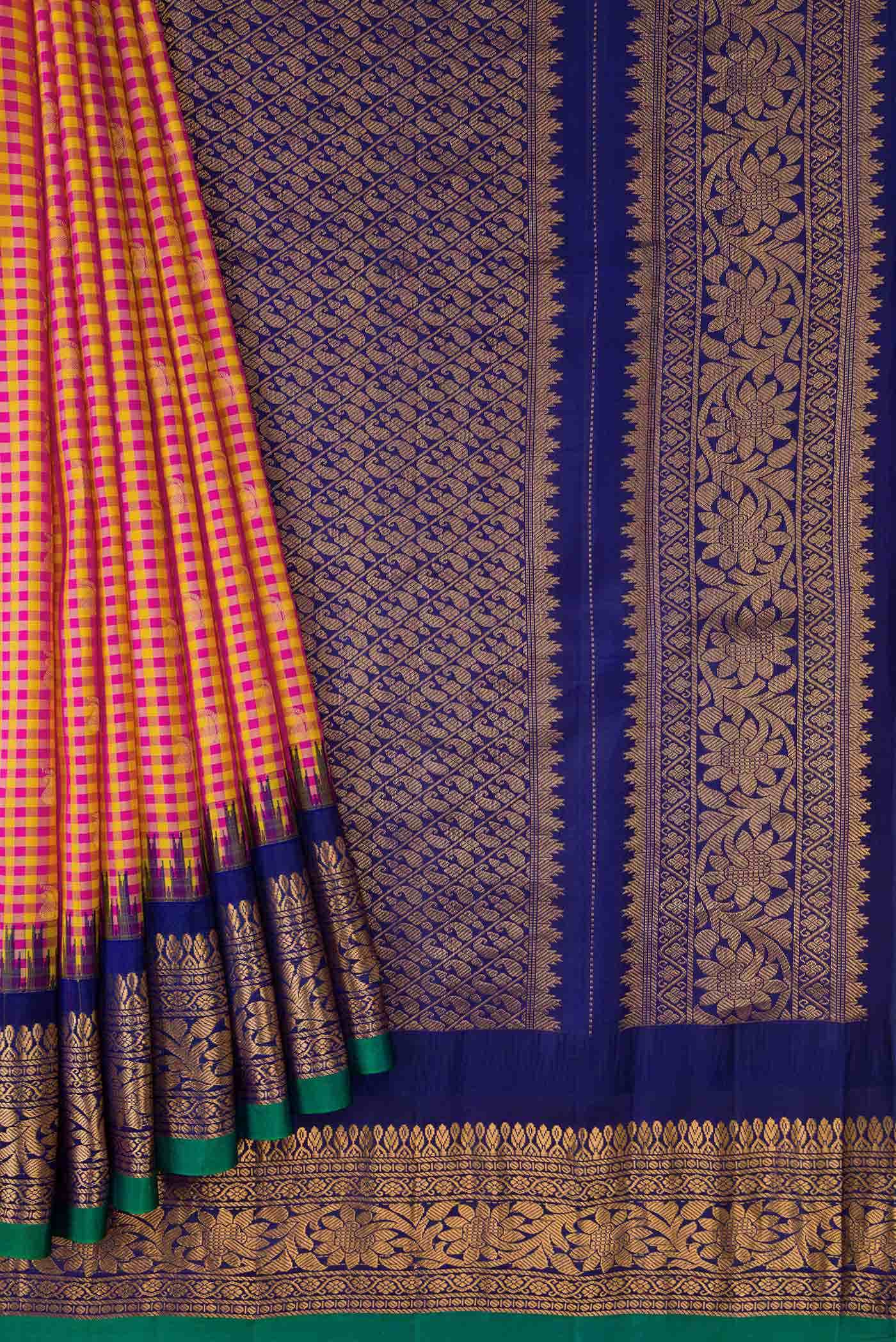 Multi Gadwal Silk Saree