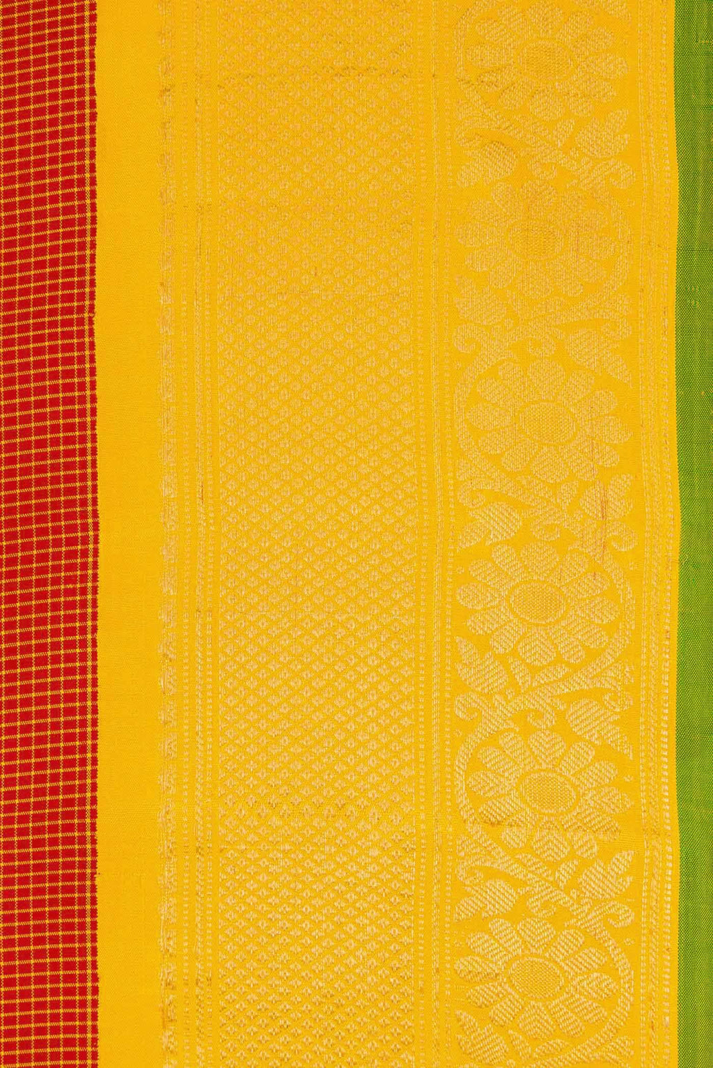 Red Gadwal Silk Saree