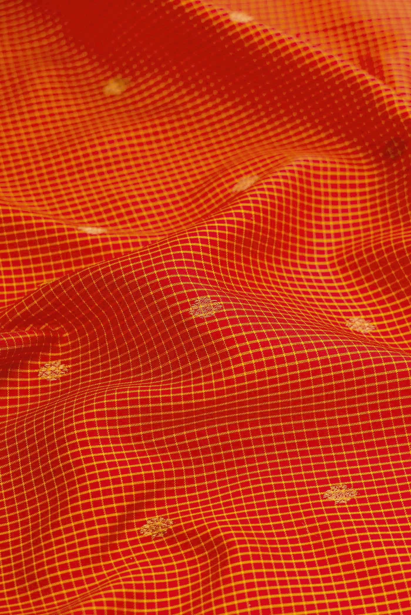 Red Gadwal Silk Saree
