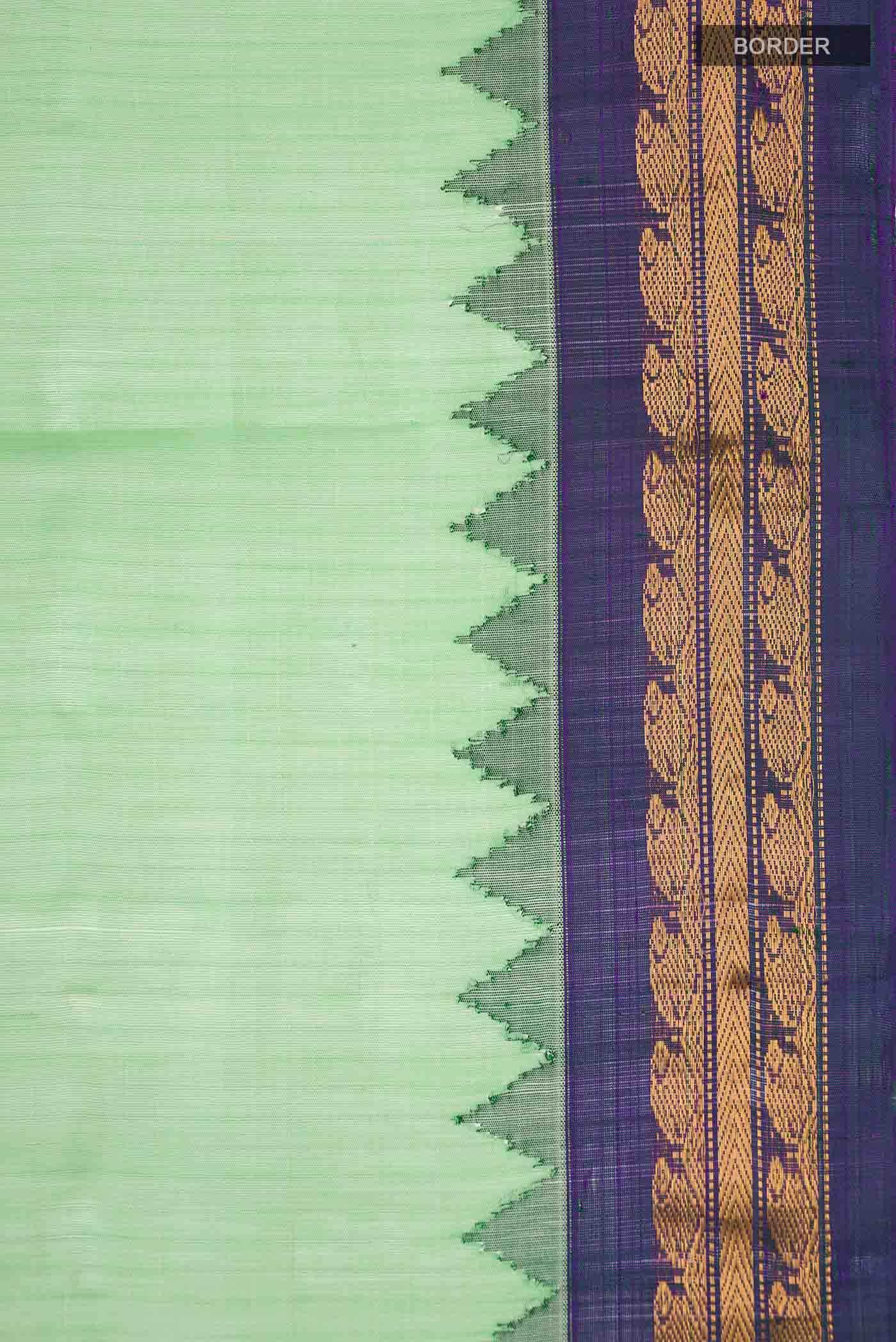 Green Gadwal cotton Saree