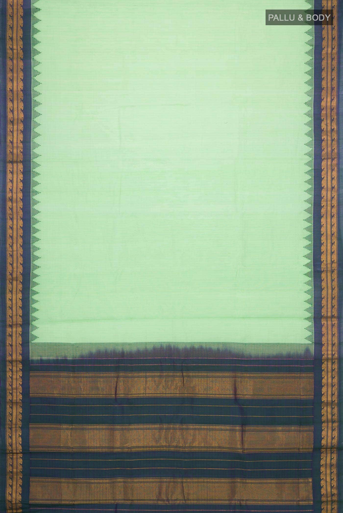 Green Gadwal cotton Saree