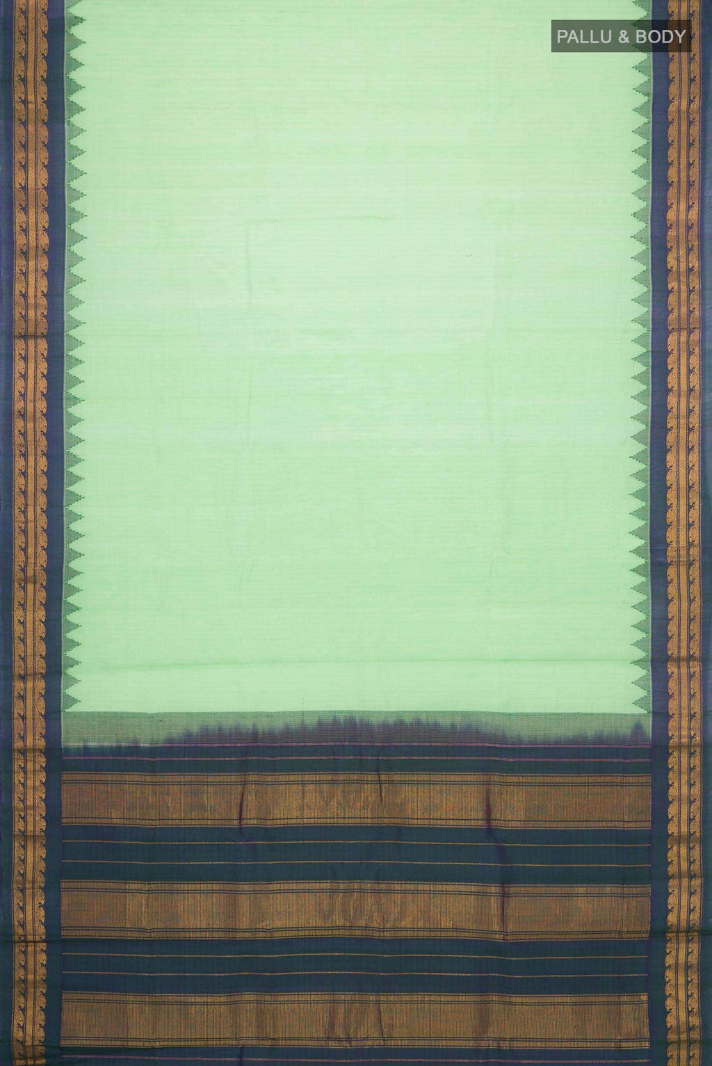 Green Gadwal cotton Saree