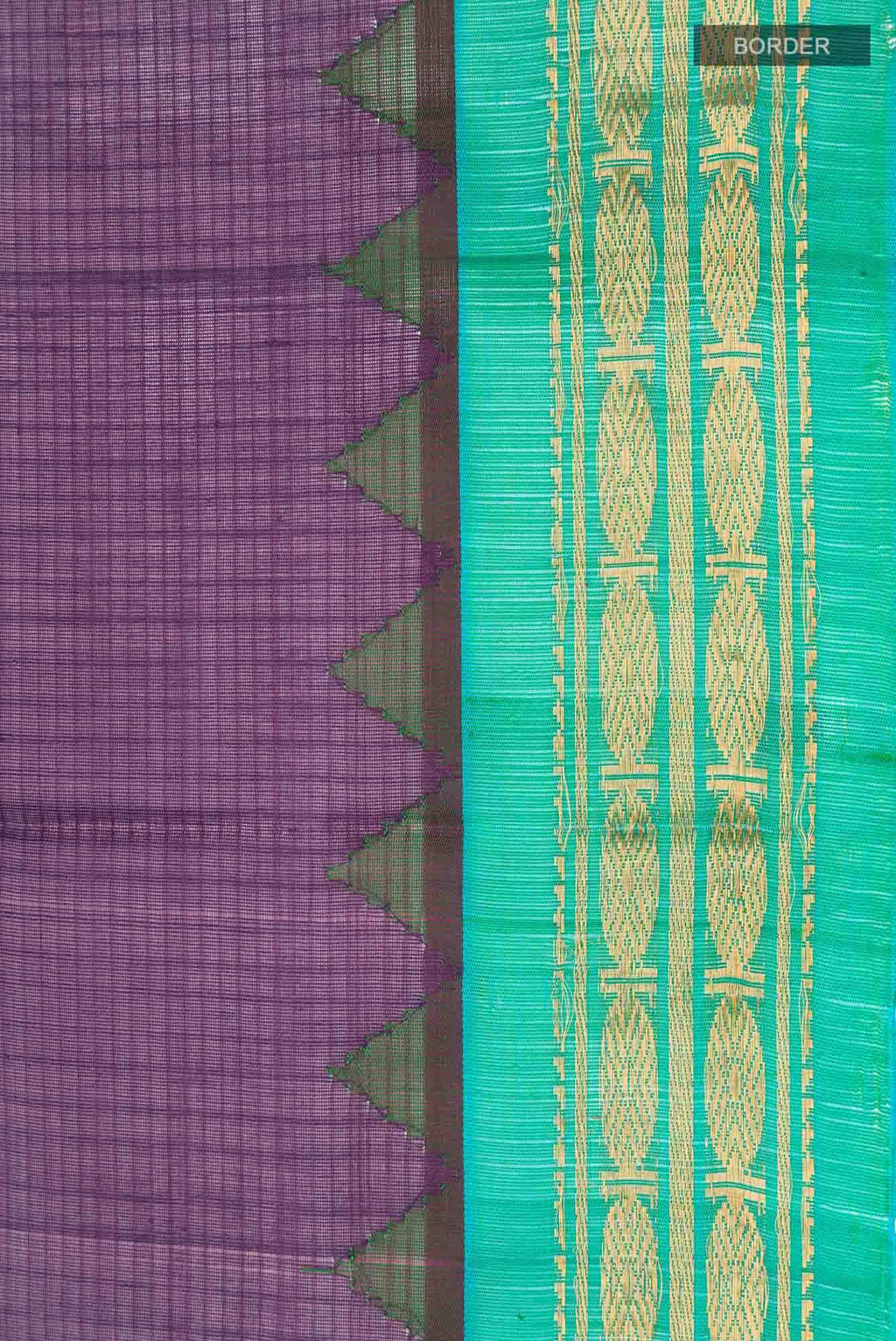 Purple Gadwal Silk Cotton Saree
