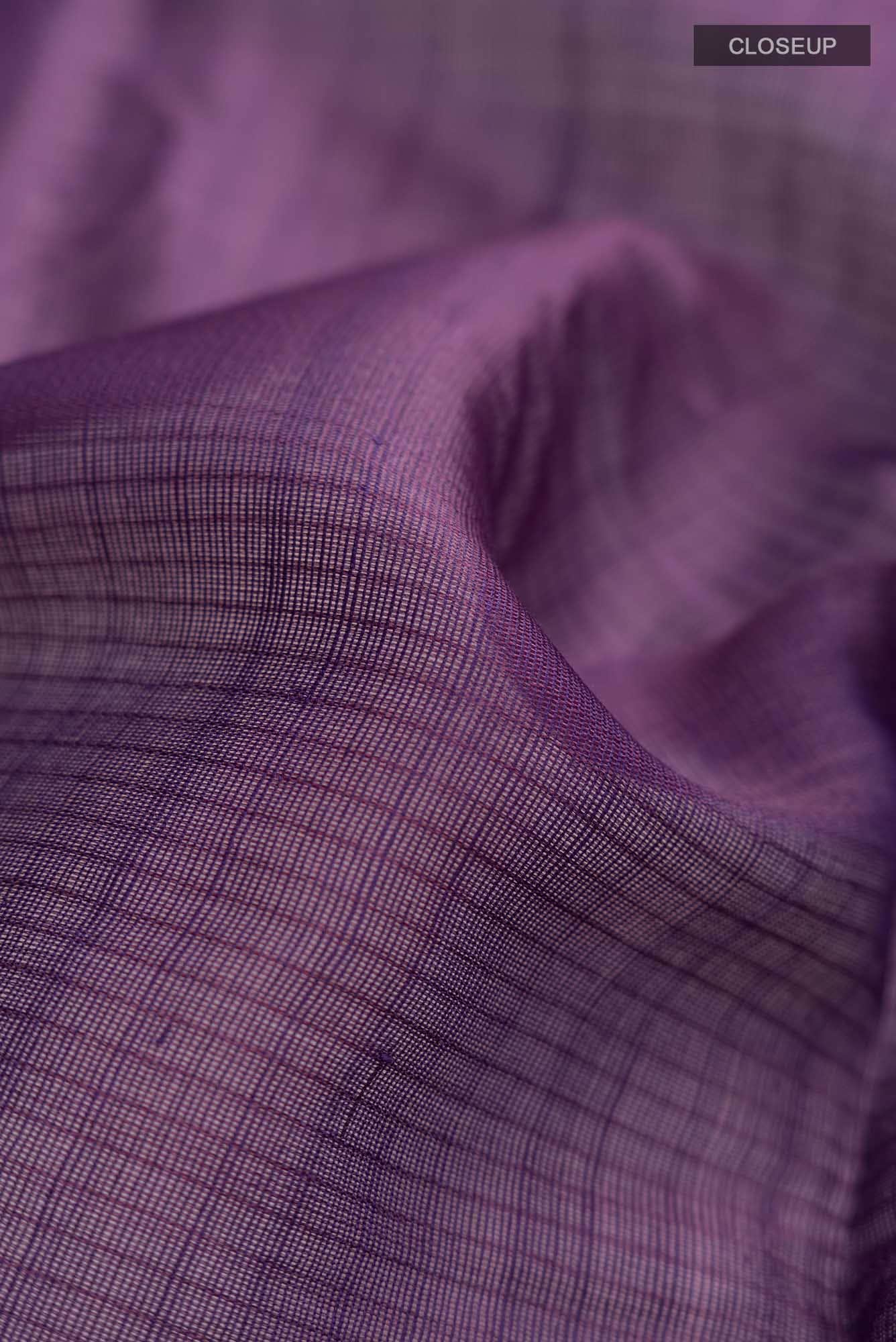 Purple Gadwal Silk Cotton Saree