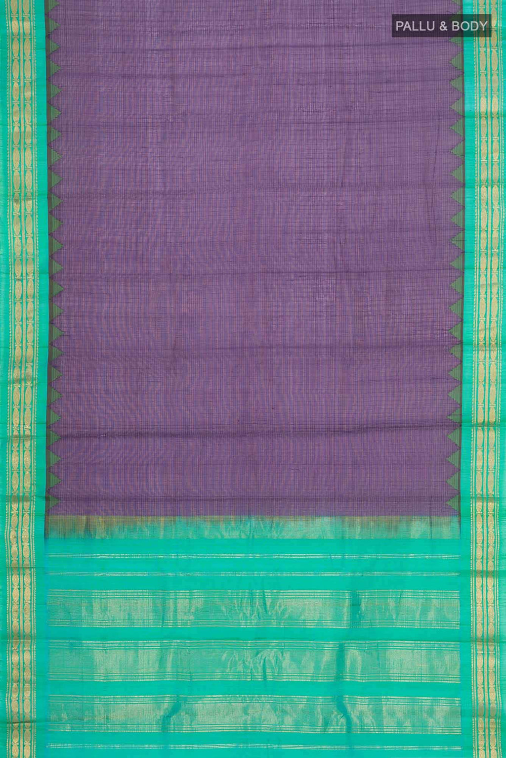 Purple Gadwal Silk Cotton Saree