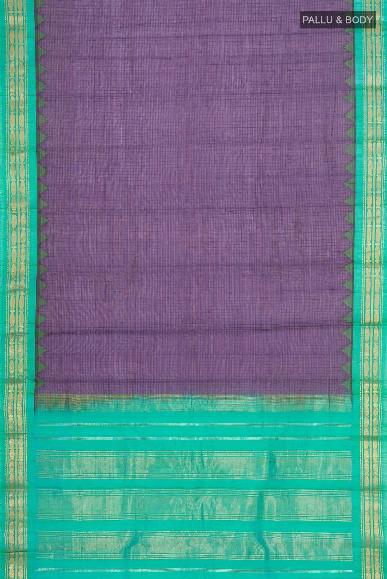 Purple Gadwal Silk Cotton Saree