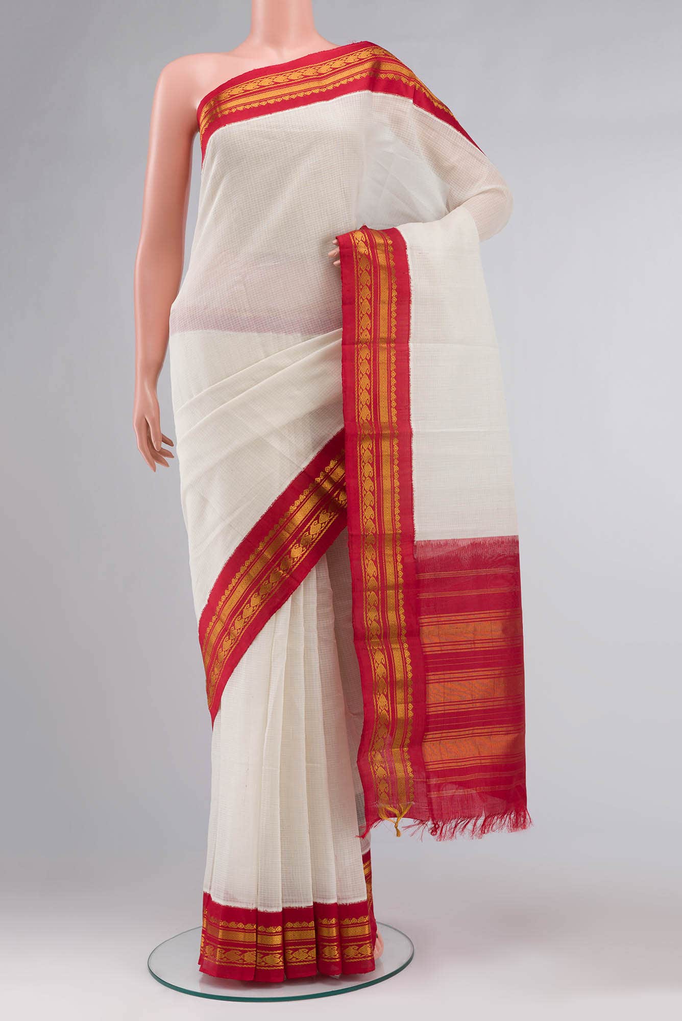 White Cotton Saree