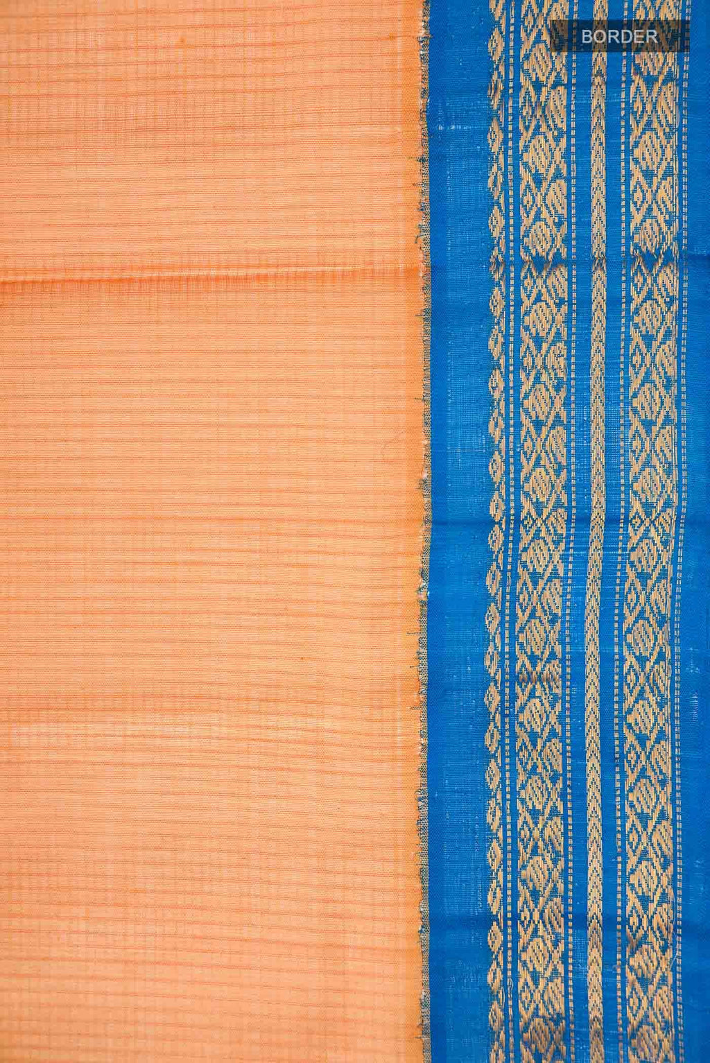 Orange Gadwal cotton Saree