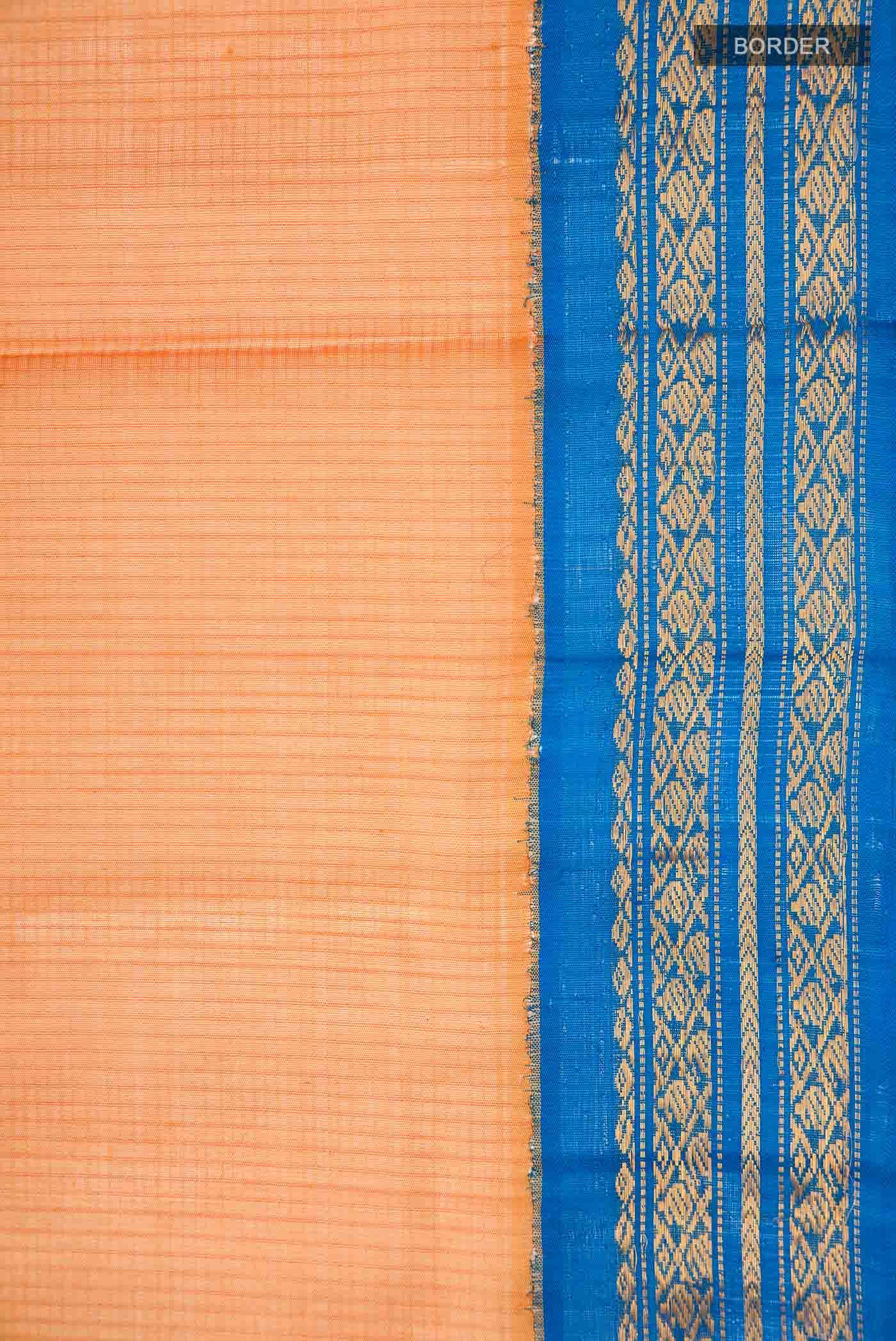 Orange Gadwal cotton Saree