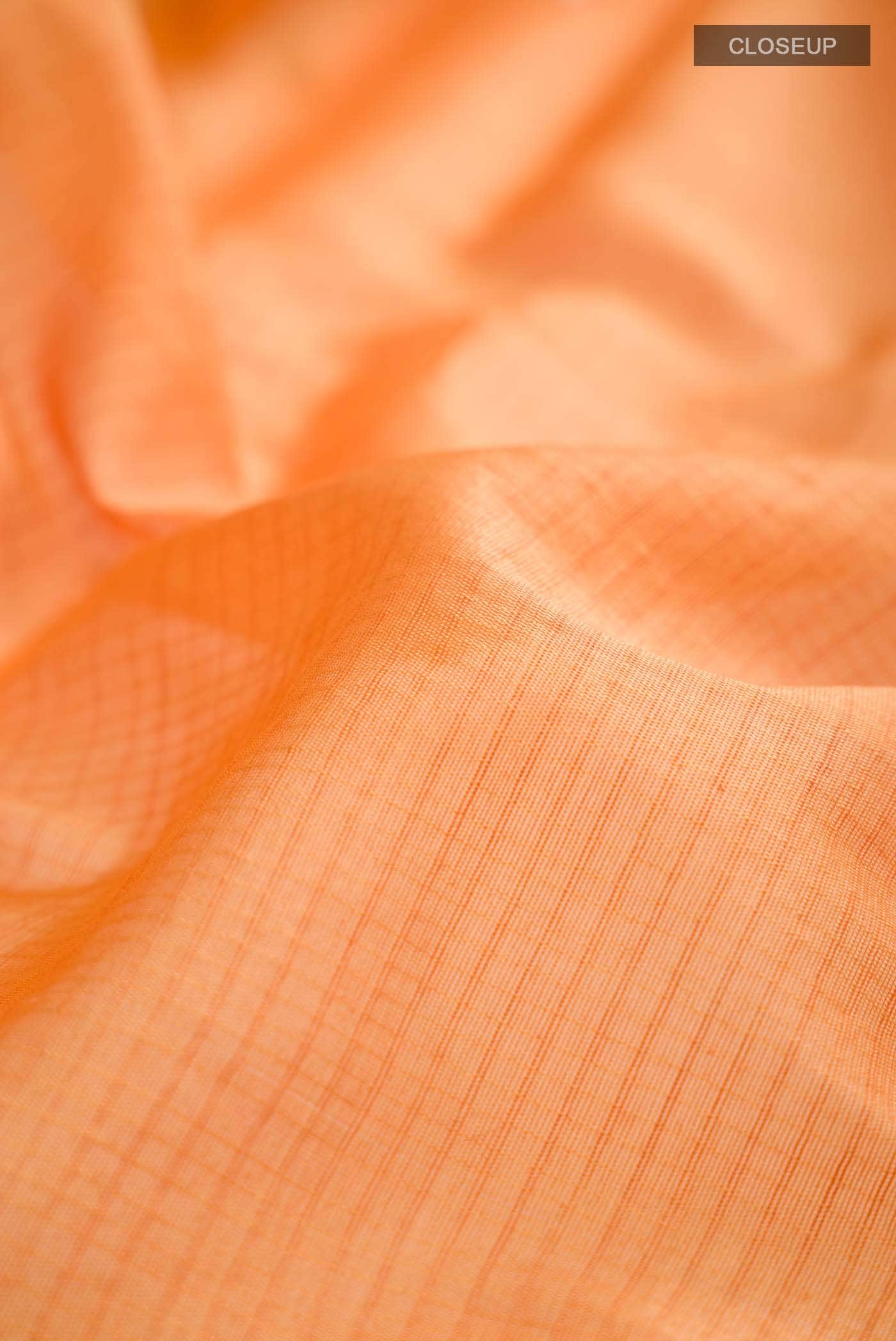 Orange Gadwal cotton Saree