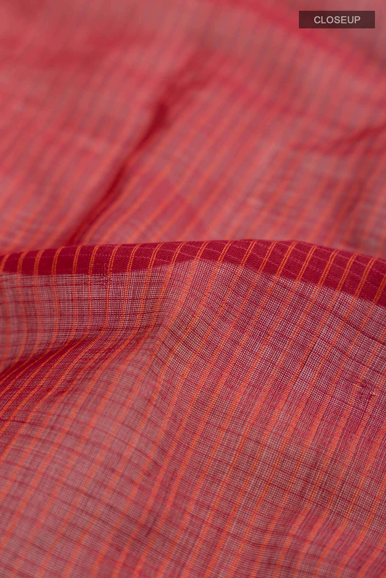 Maroon Gadwal cotton Saree
