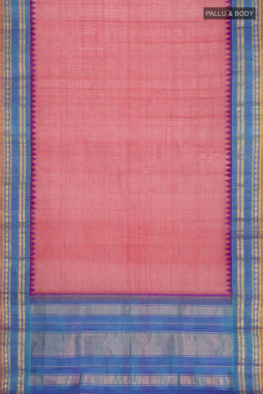 Maroon Gadwal cotton Saree