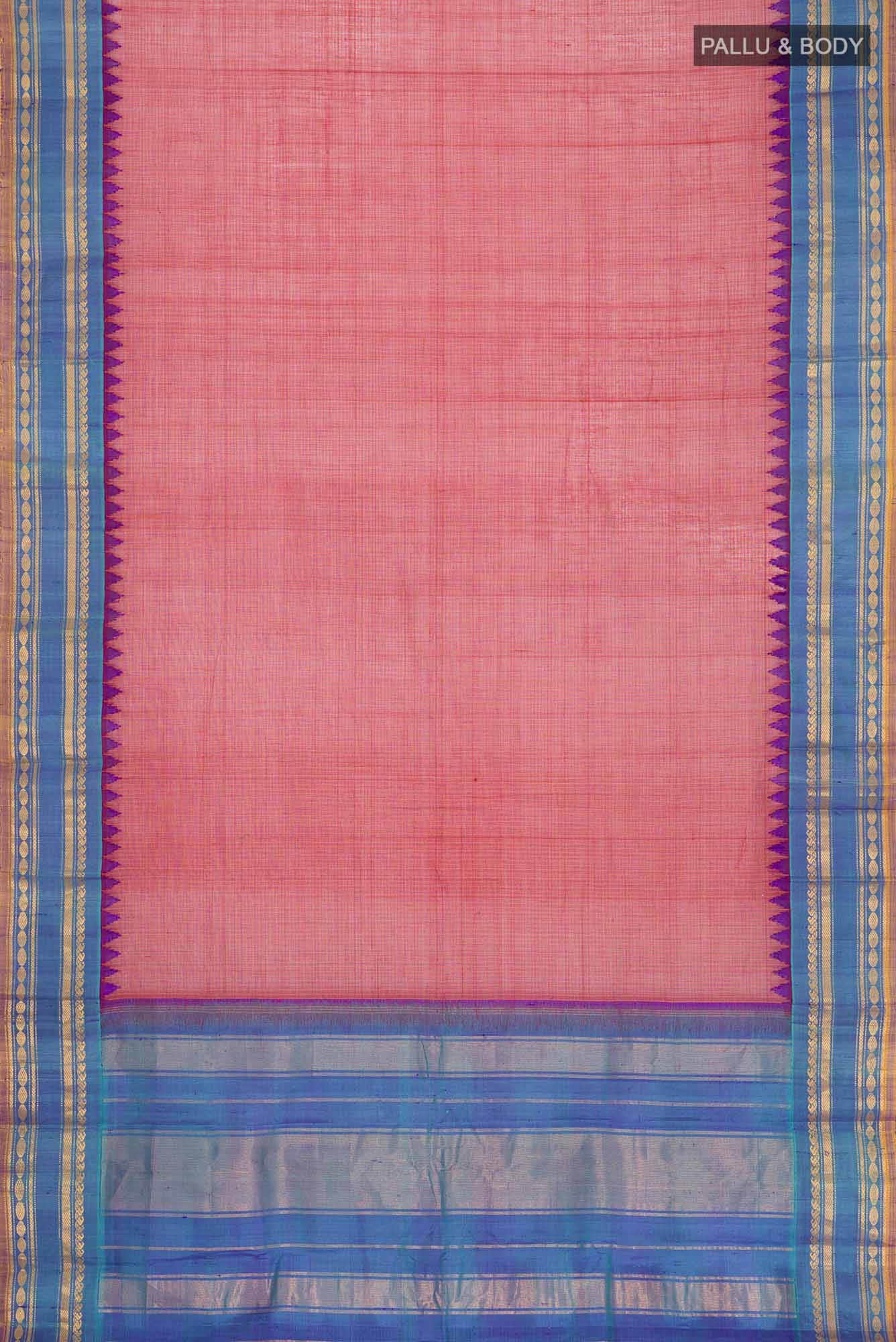Maroon Gadwal cotton Saree