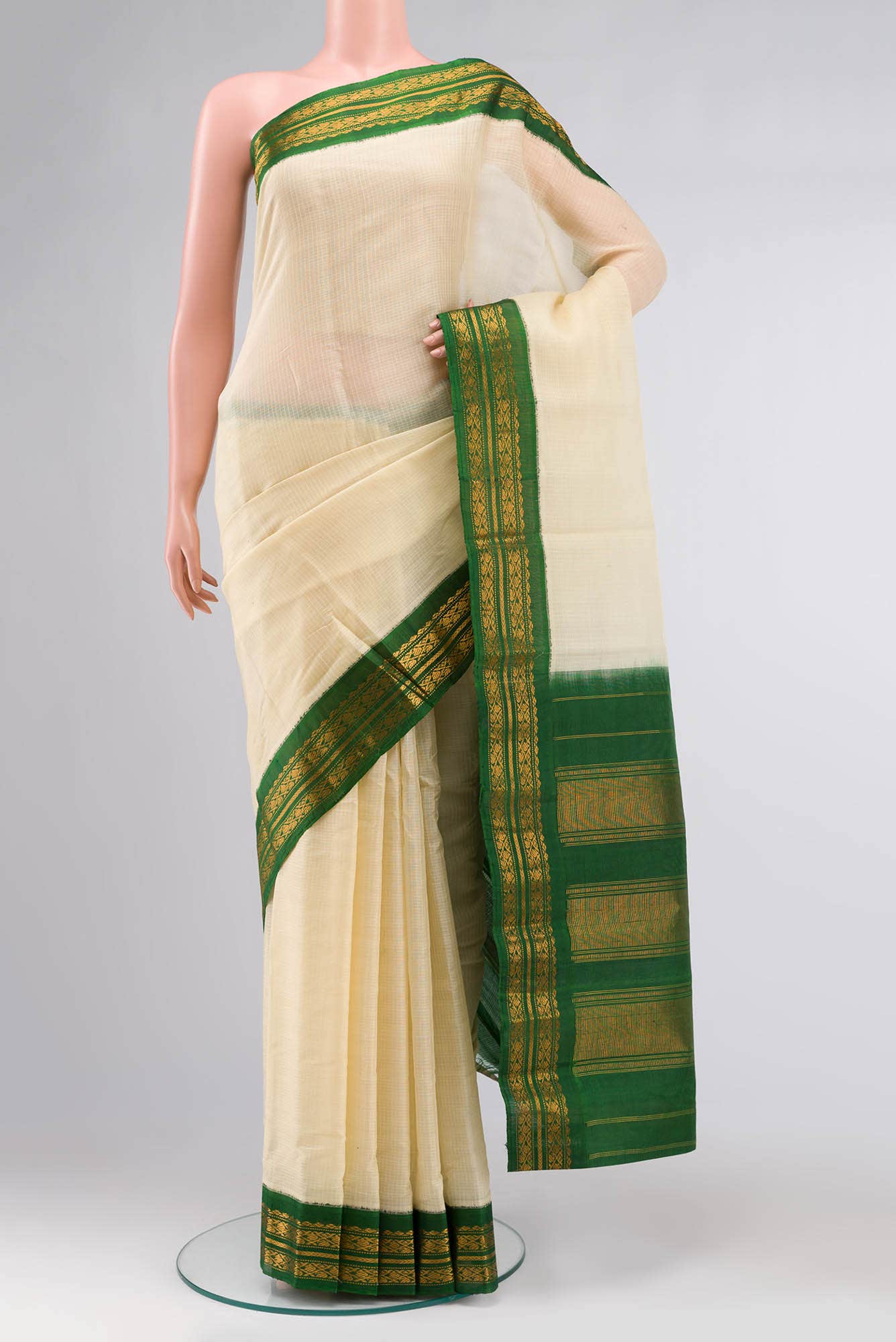 Yellow Cotton Saree