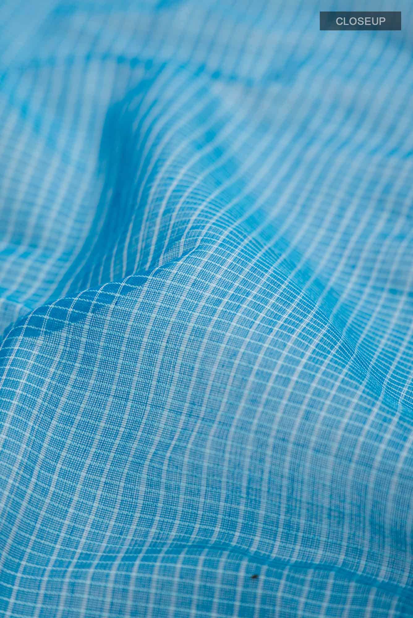 Blue Gadwal cotton Saree