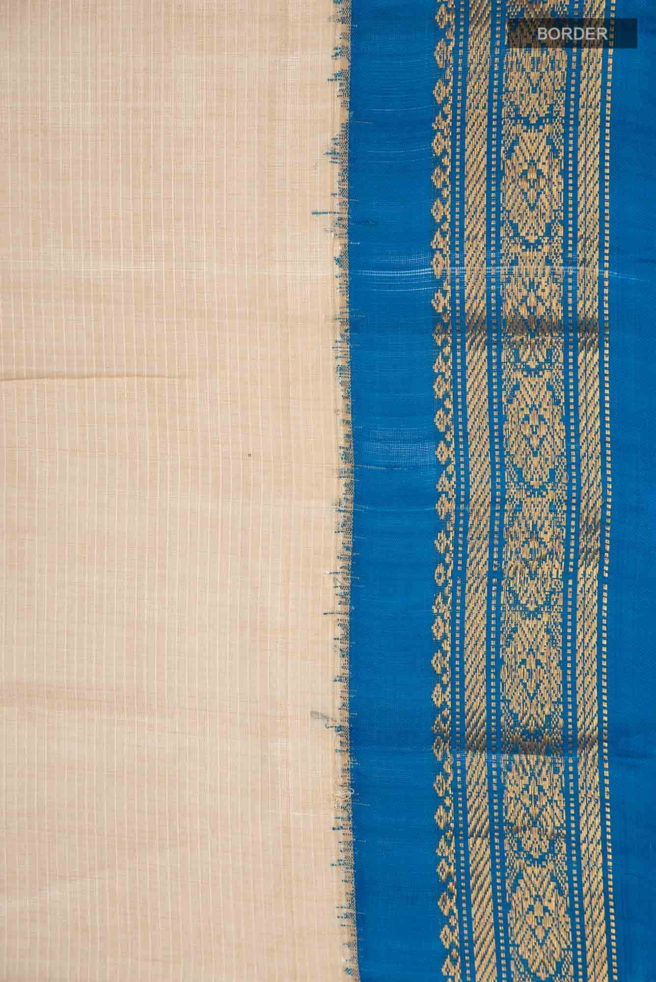 Beige Gadwal cotton Saree