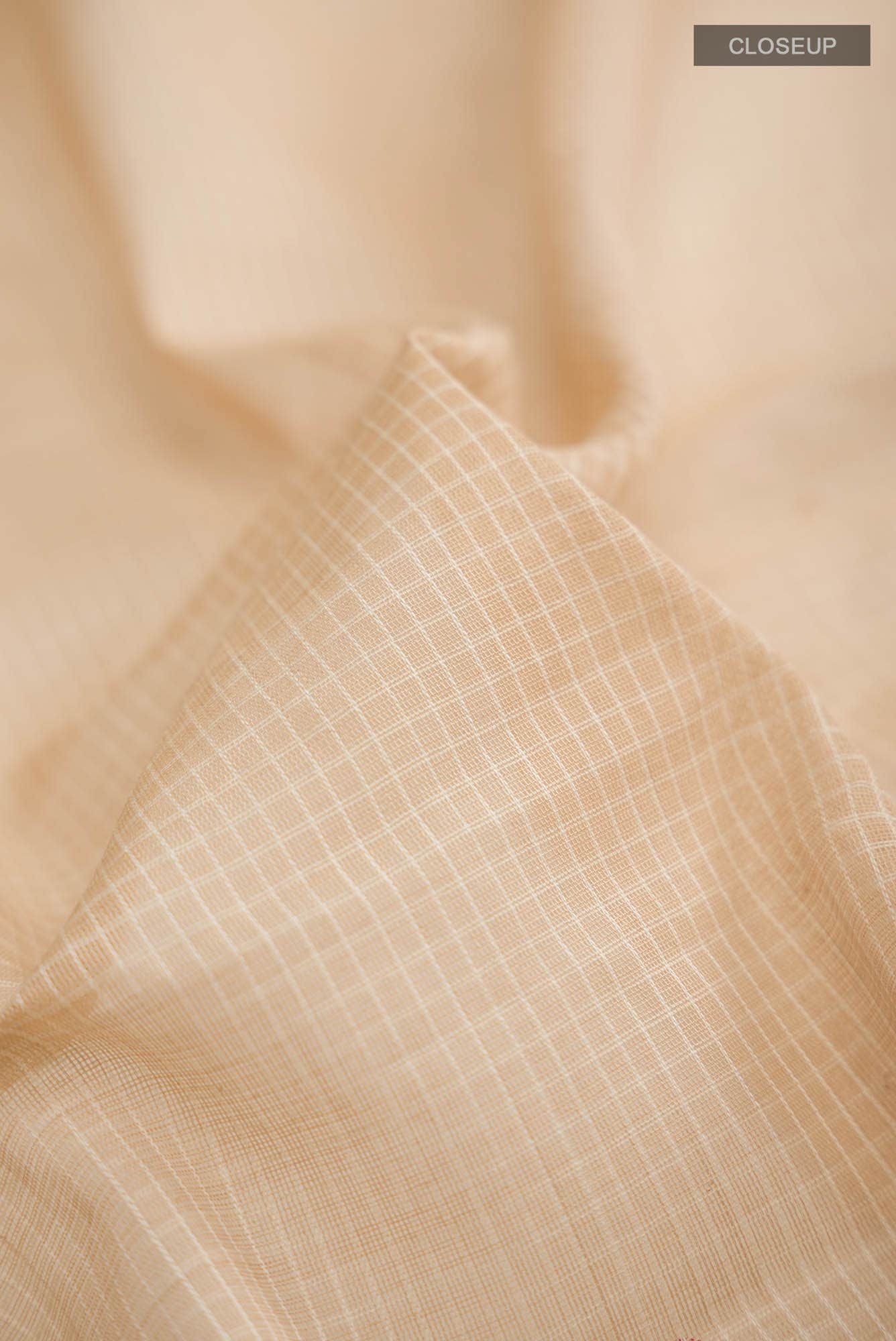 Beige Gadwal cotton Saree