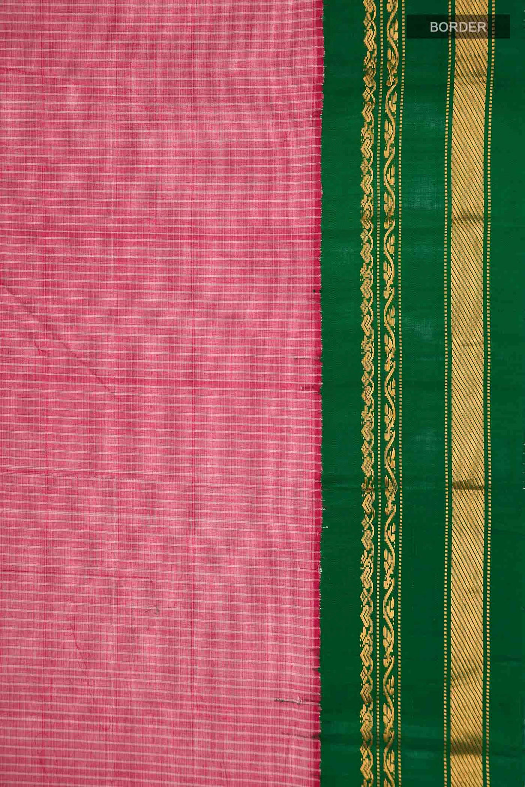 Red Gadwal cotton Saree
