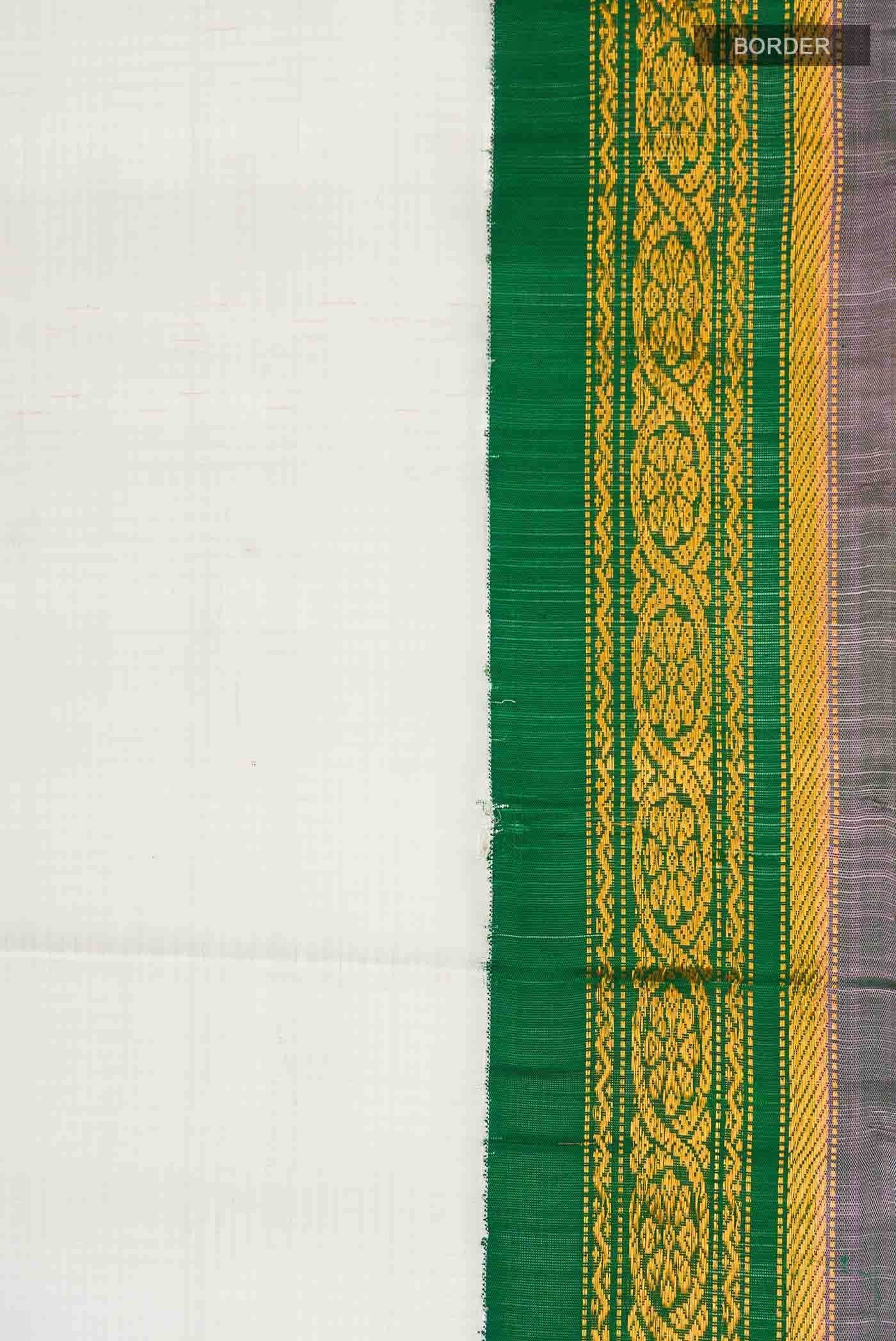 Grey Gadwal cotton Saree