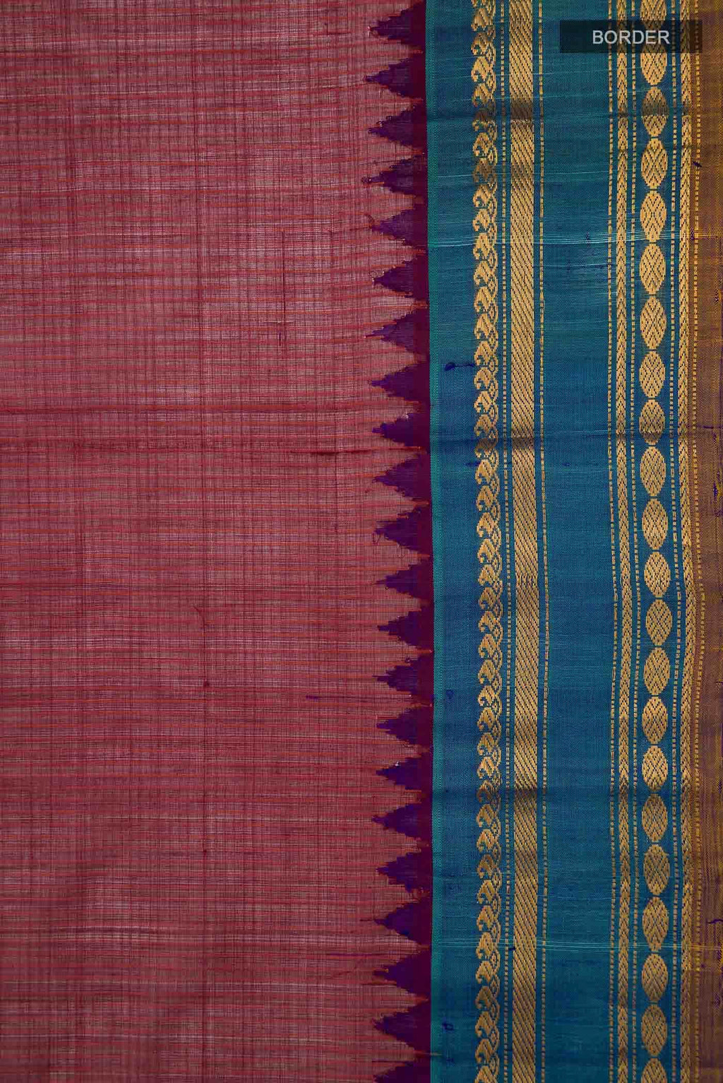 Maroon Gadwal cotton Saree