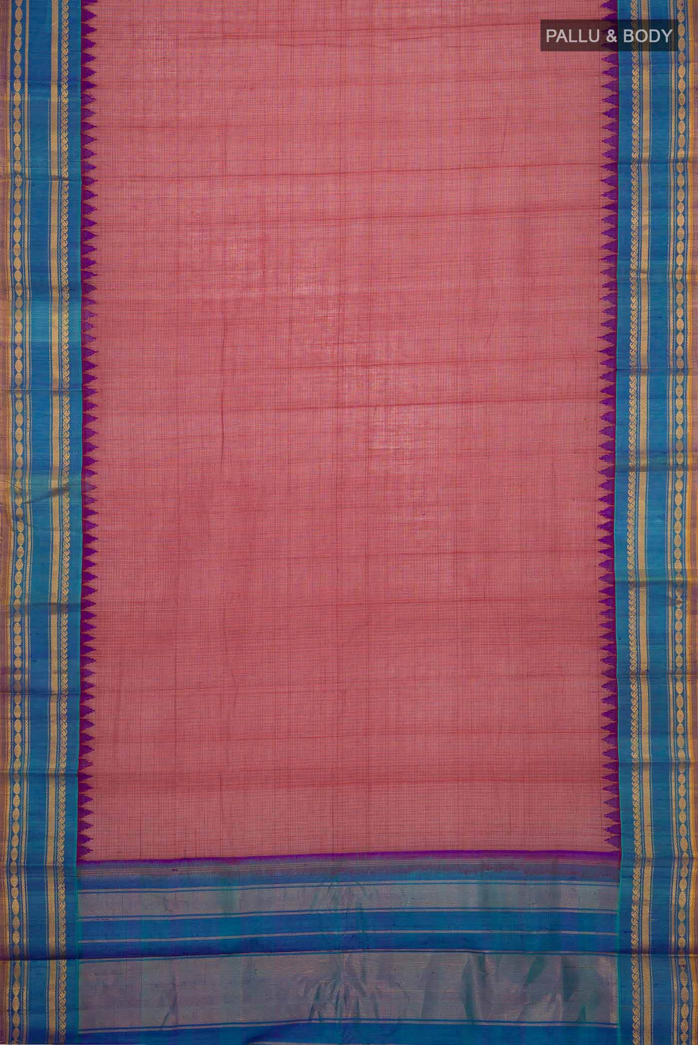 Maroon Gadwal cotton Saree