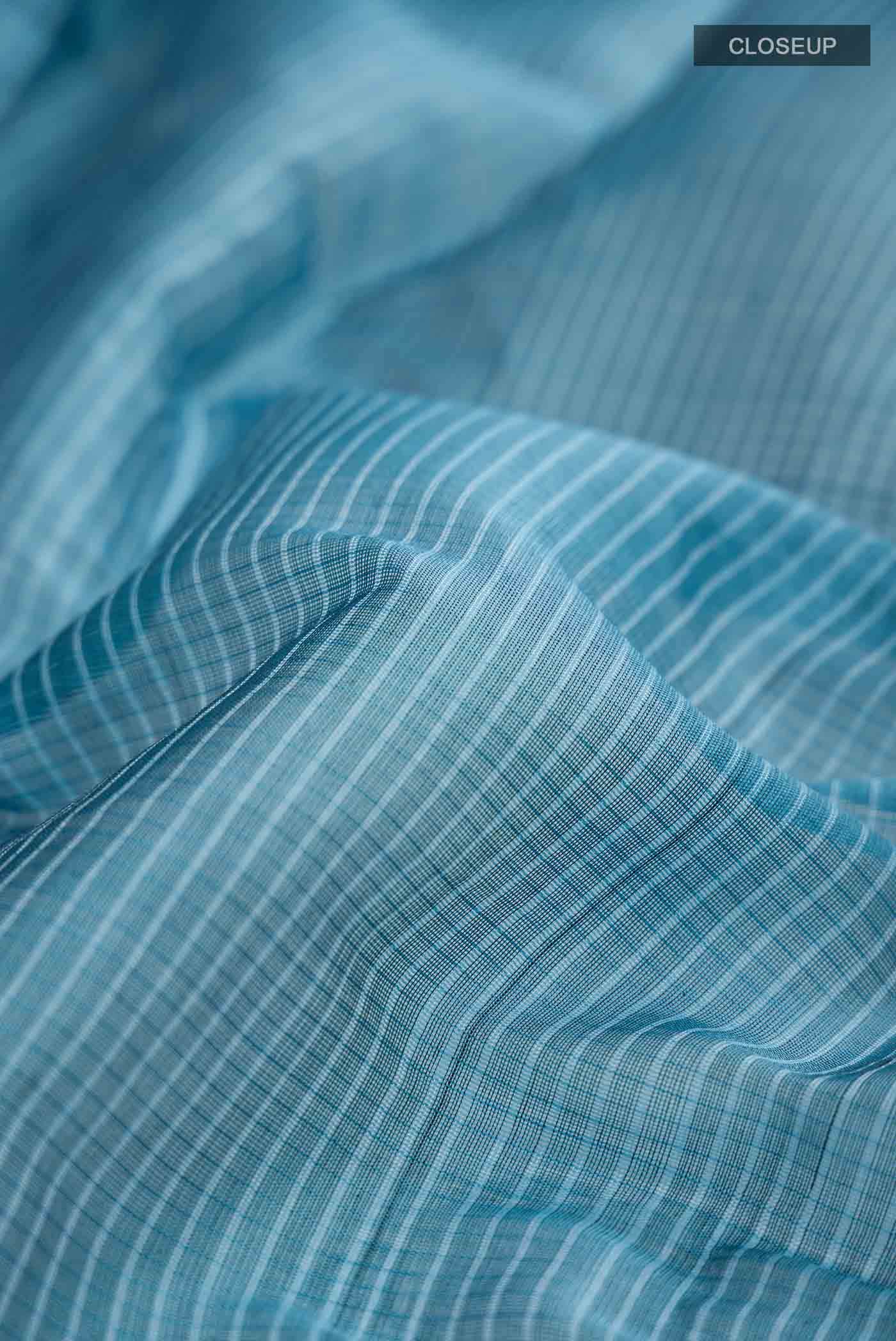 Blue Gadwal cotton Saree