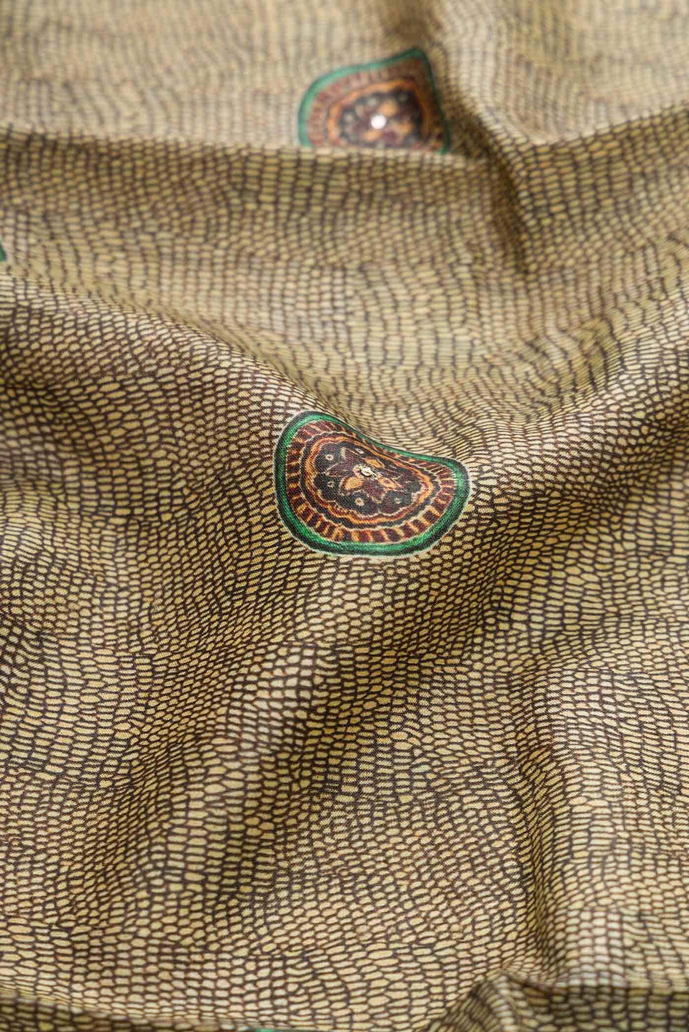 Light Green Tussar Silk Saree