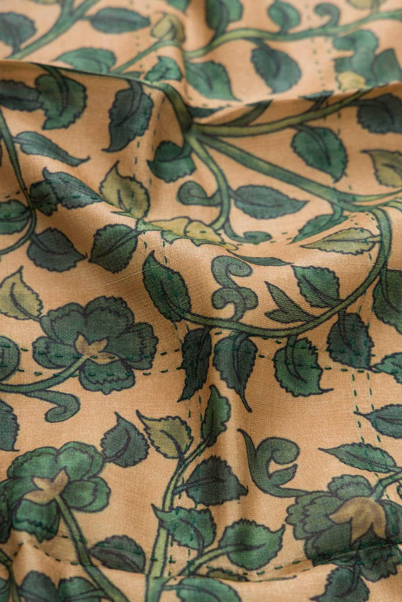 Sandal Tussar Silk Saree