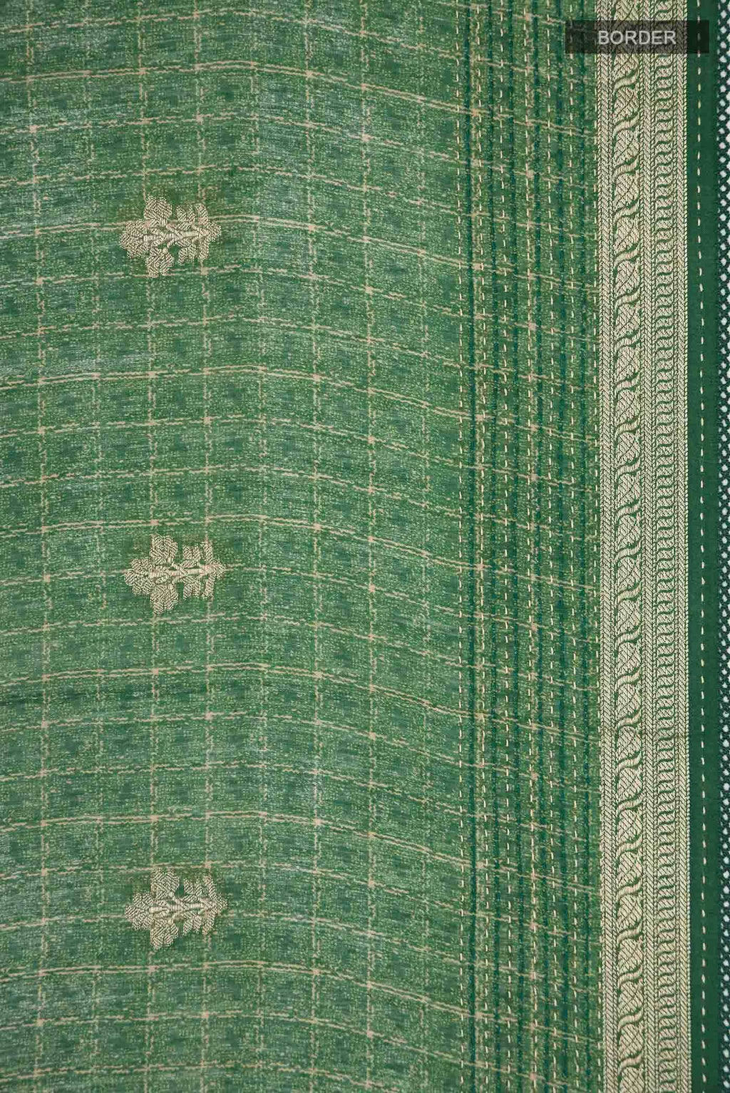 Green Bhagalpuri Tussar Silk Saree