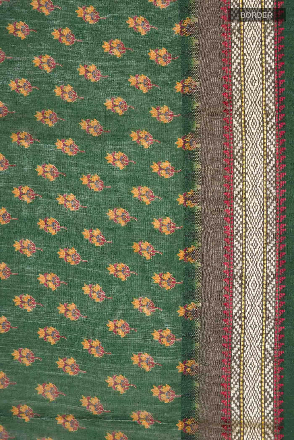 Green Bhagalpuri Tussar Silk Saree