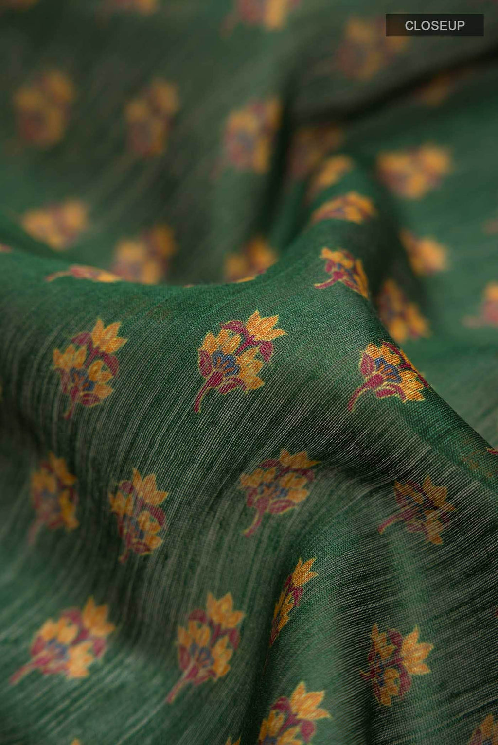 Green Bhagalpuri Tussar Silk Saree