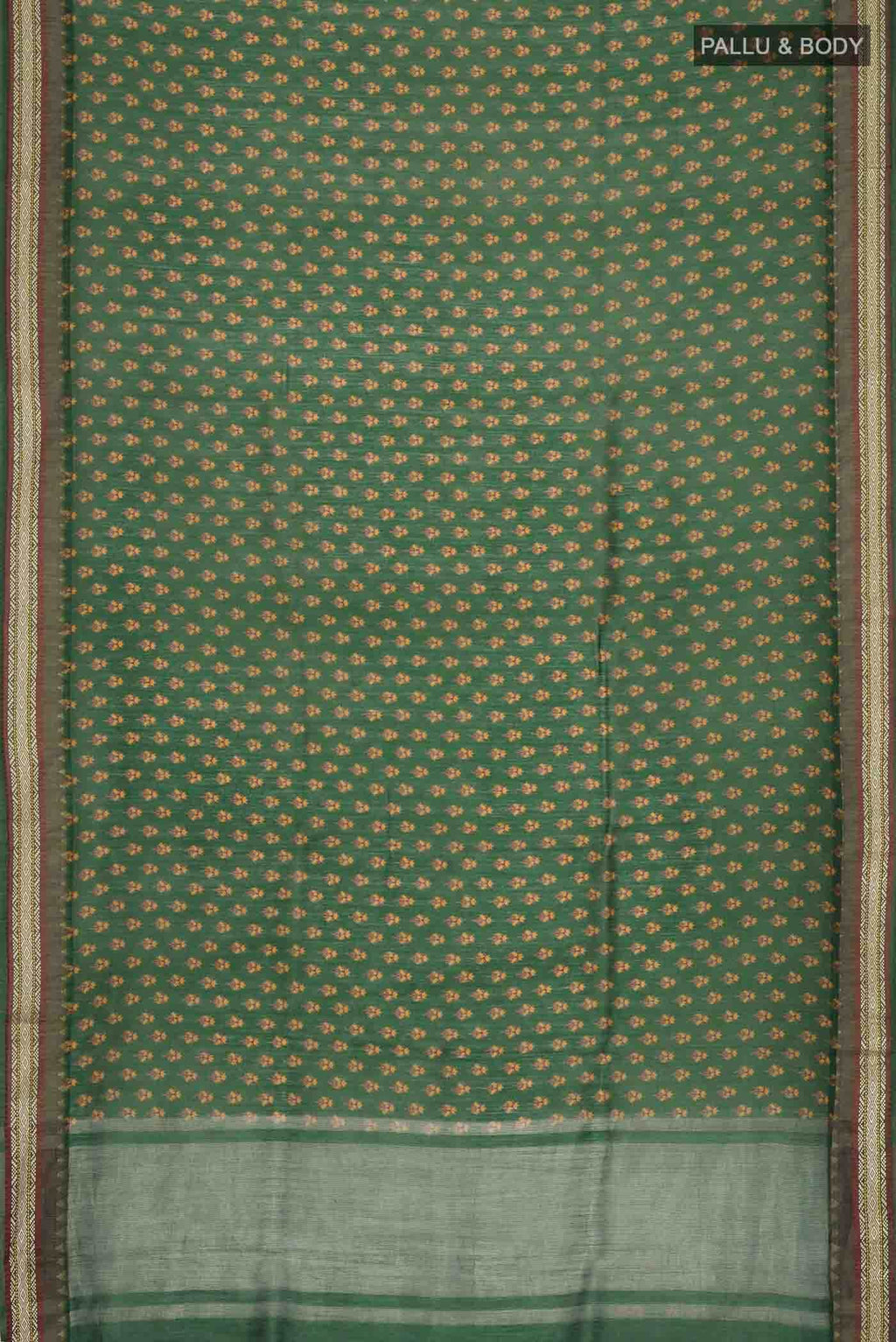 Green Bhagalpuri Tussar Silk Saree