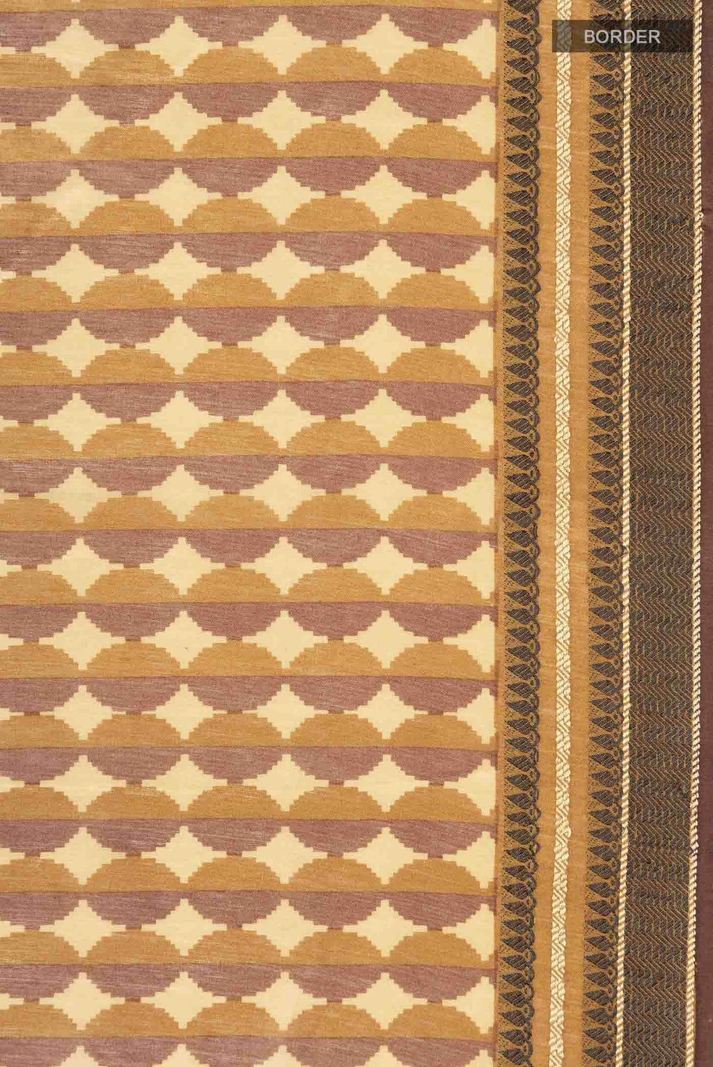 Brown Tussar Silk Saree