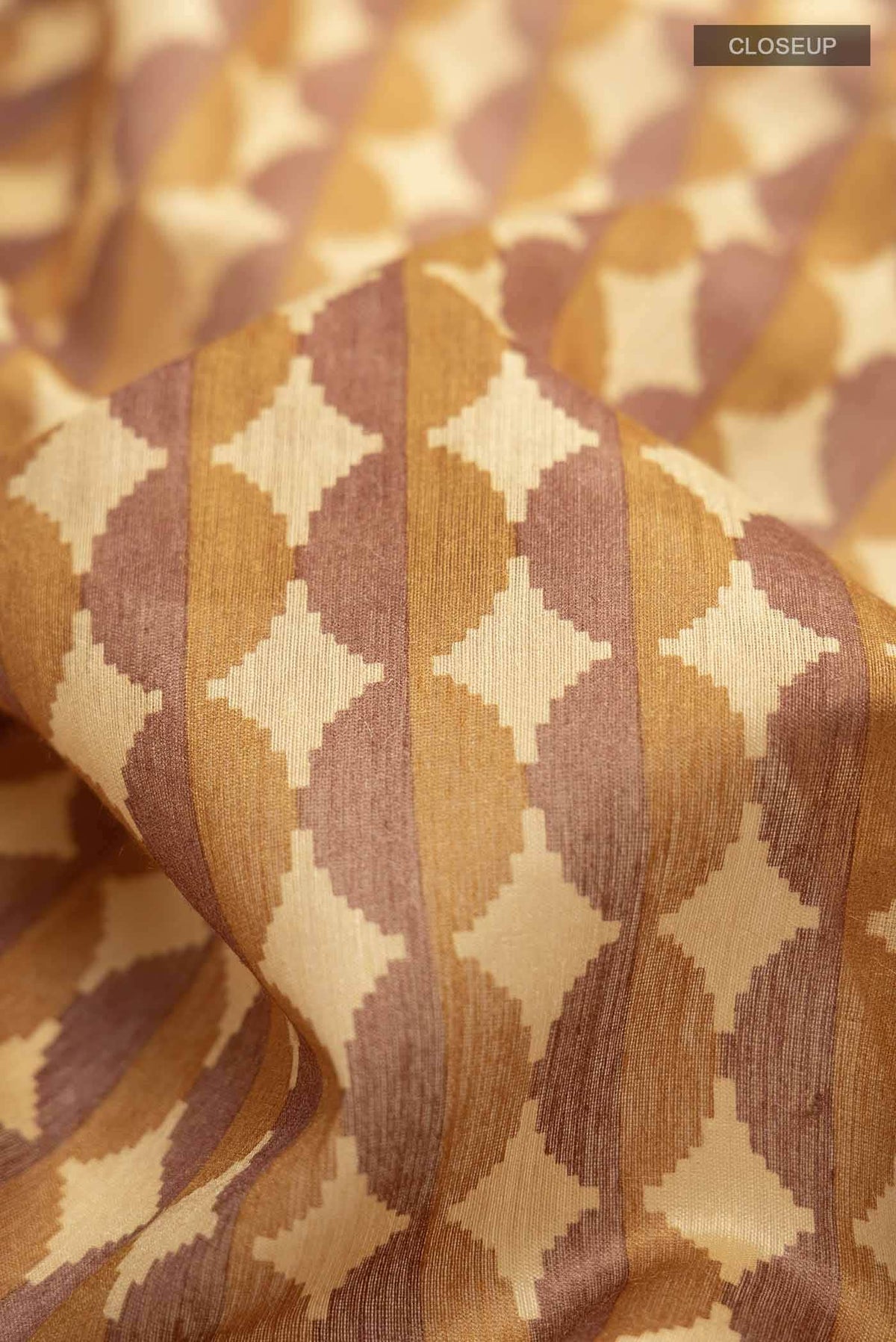 Brown Tussar Silk Saree