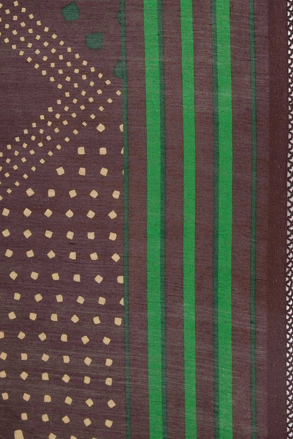 Coffee Brown Dual Tone Jute Silk Saree