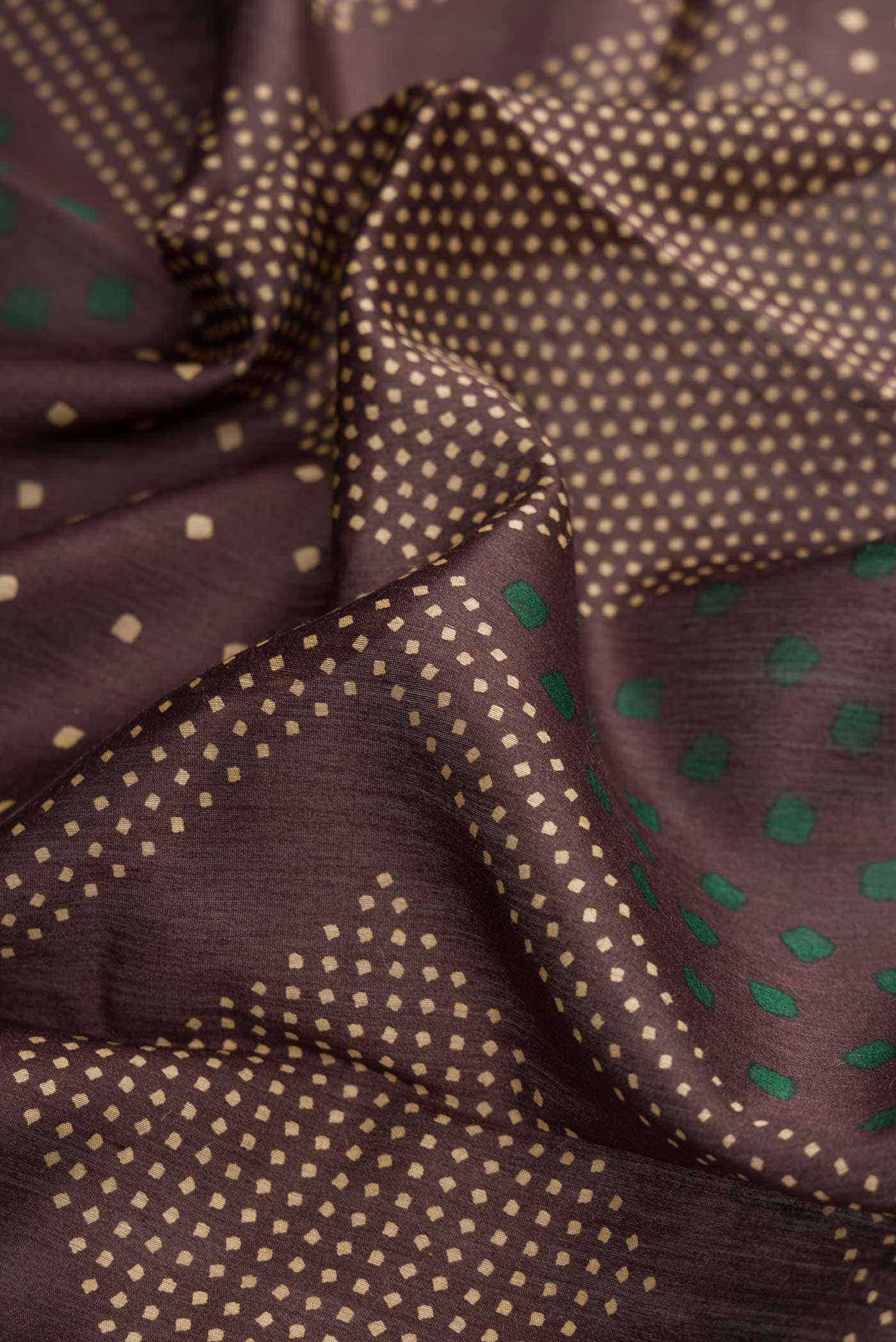 Coffee Brown Dual Tone Jute Silk Saree