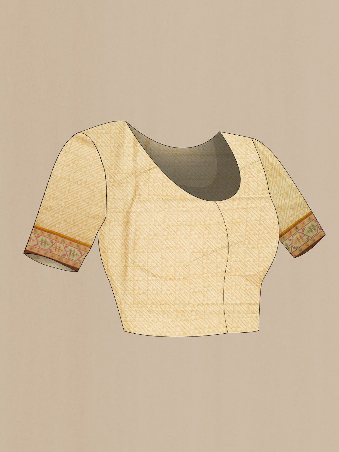 Mustard Tussar Silk Saree