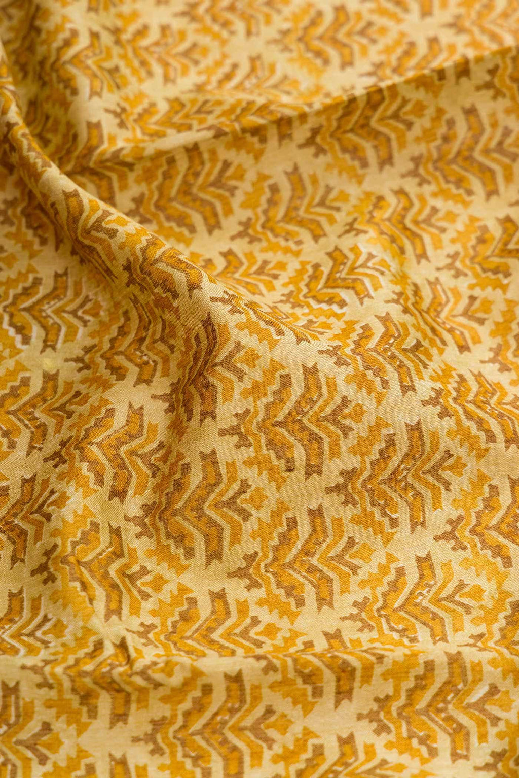 Mustard Tussar Silk Saree