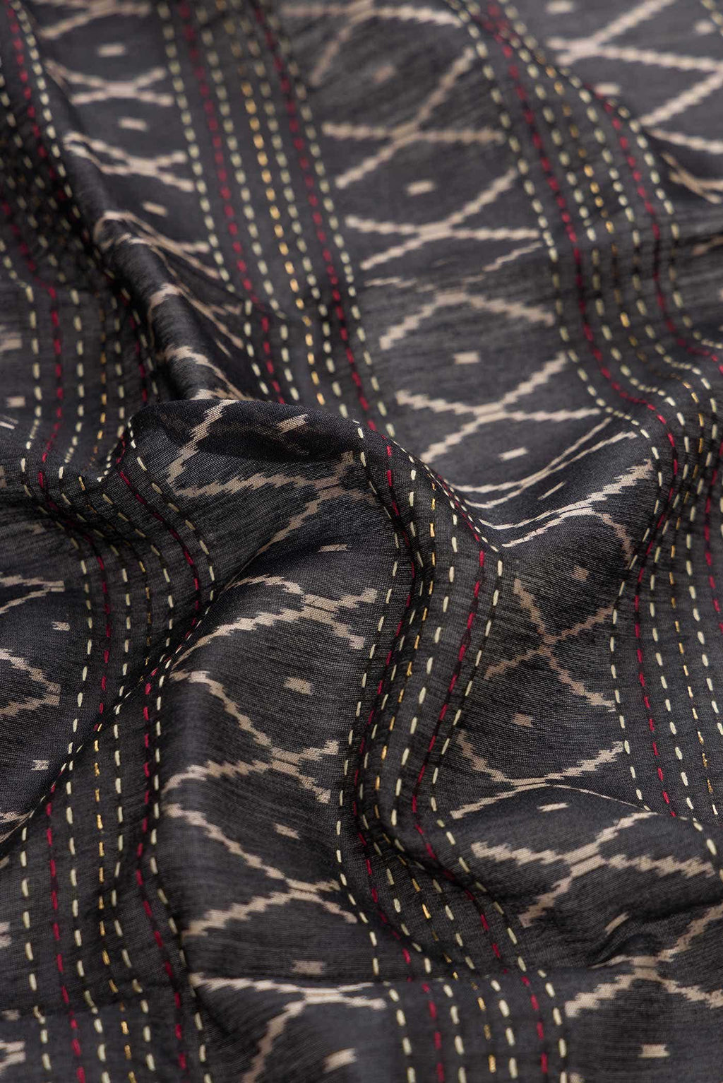 Black Tussar Silk Saree