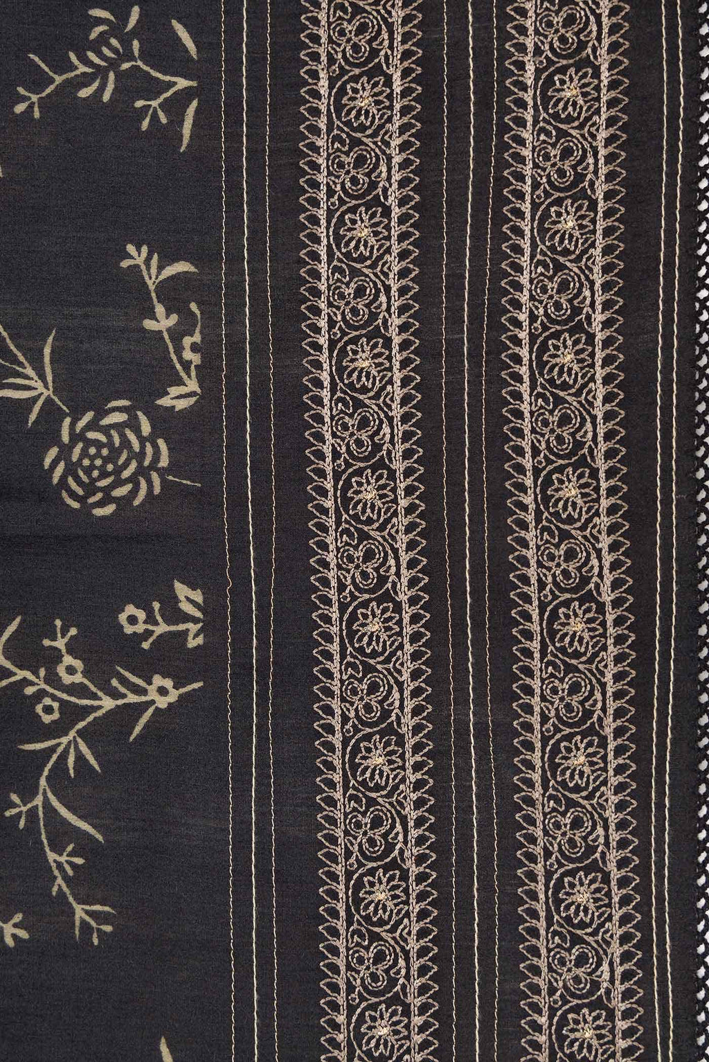 Black Tussar Silk Saree