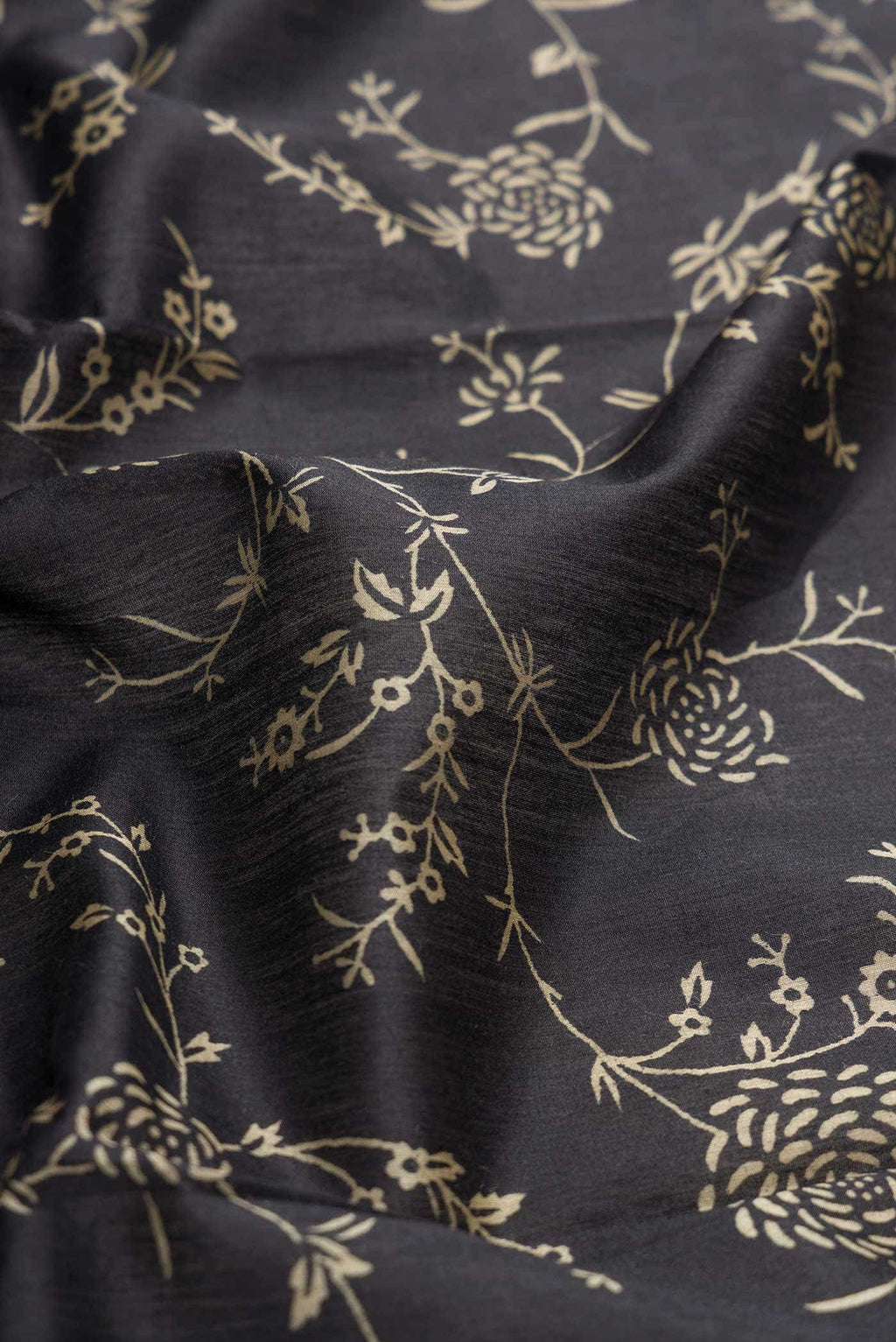 Black Tussar Silk Saree