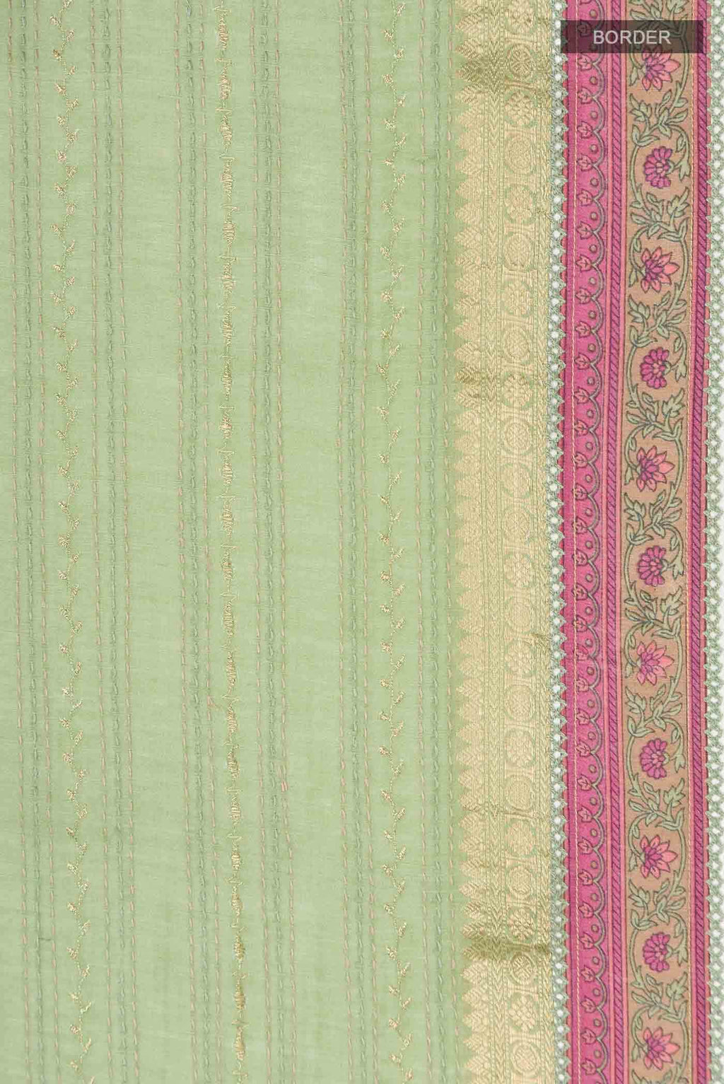 Green Bhagalpuri Tussar Silk Saree