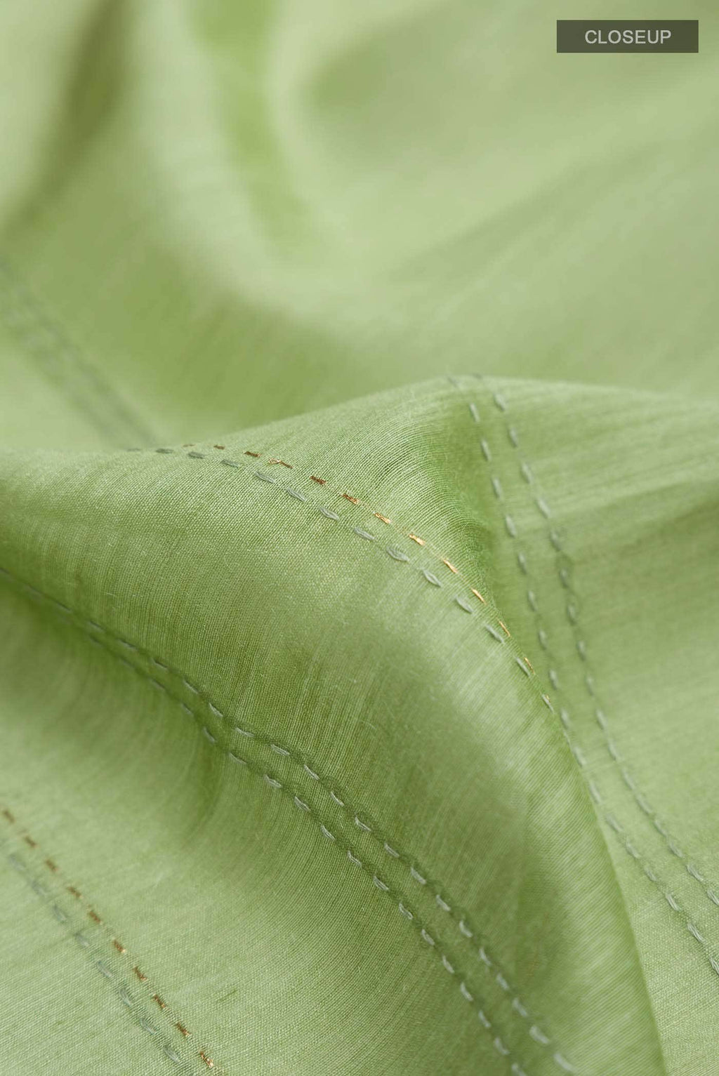 Green Bhagalpuri Tussar Silk Saree
