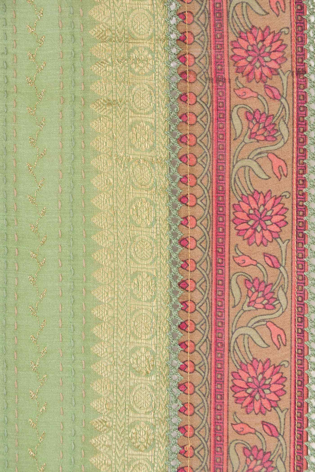 Green Dual Tone Tussar Silk Saree